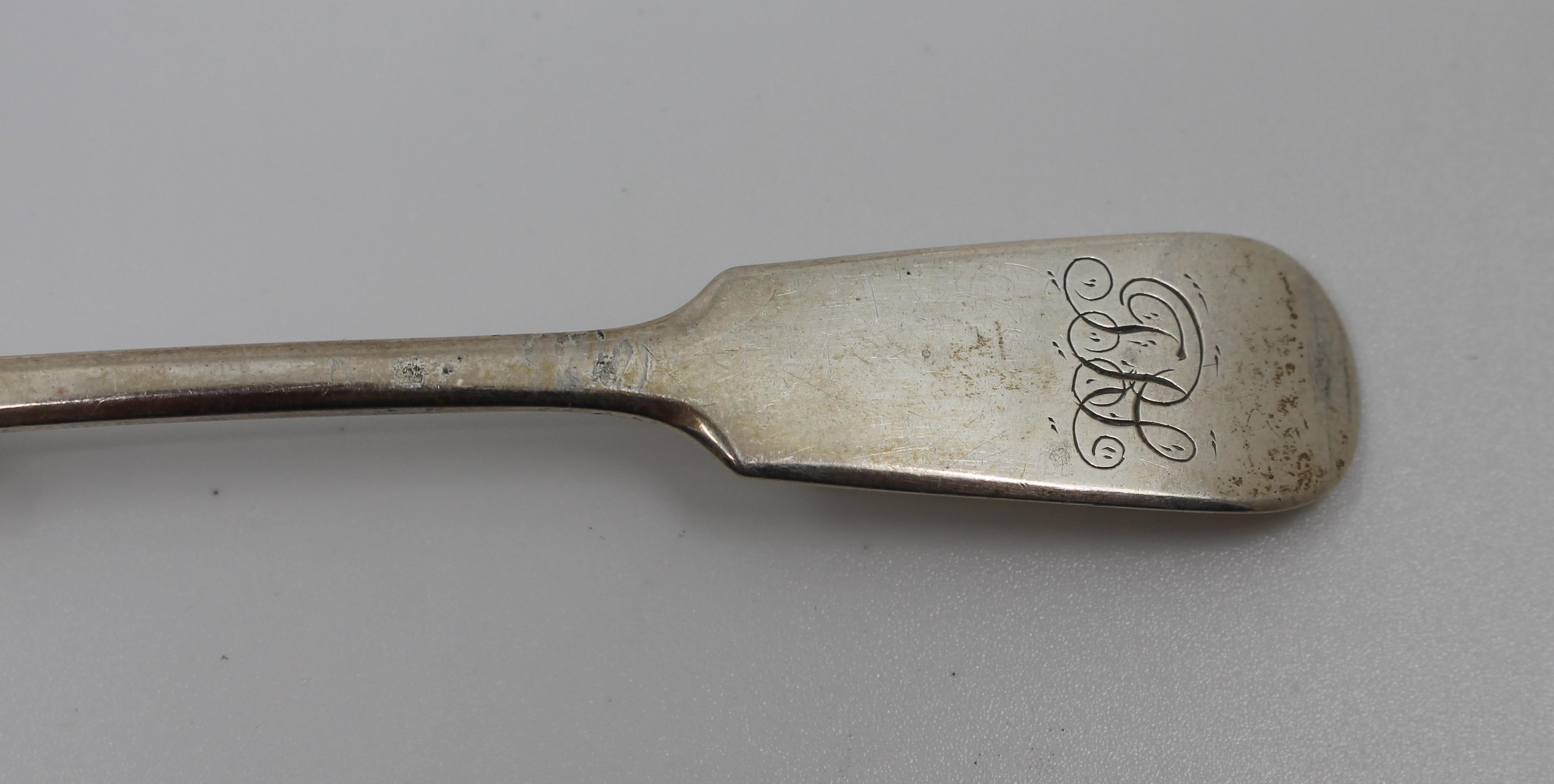 Mid-19th Century Set of 6 Victorian Sold Silver Spoons Edinburgh, 1849 2