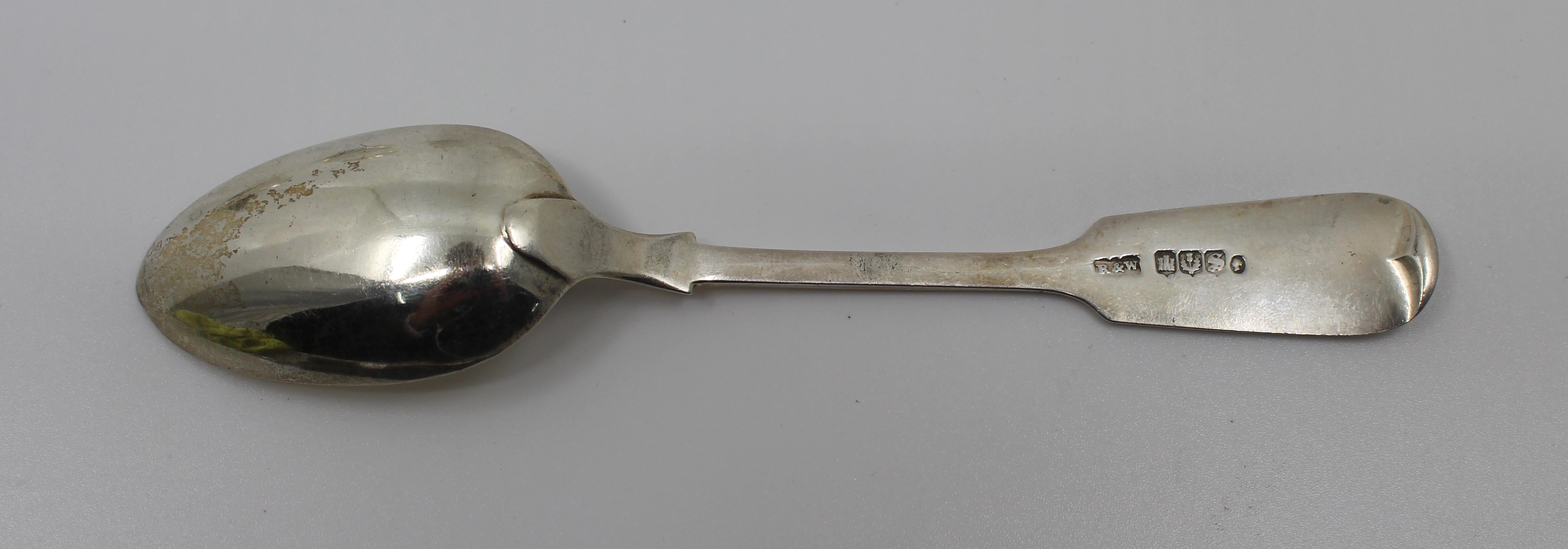 Mid-19th Century Set of 6 Victorian Sold Silver Spoons Edinburgh, 1849 3