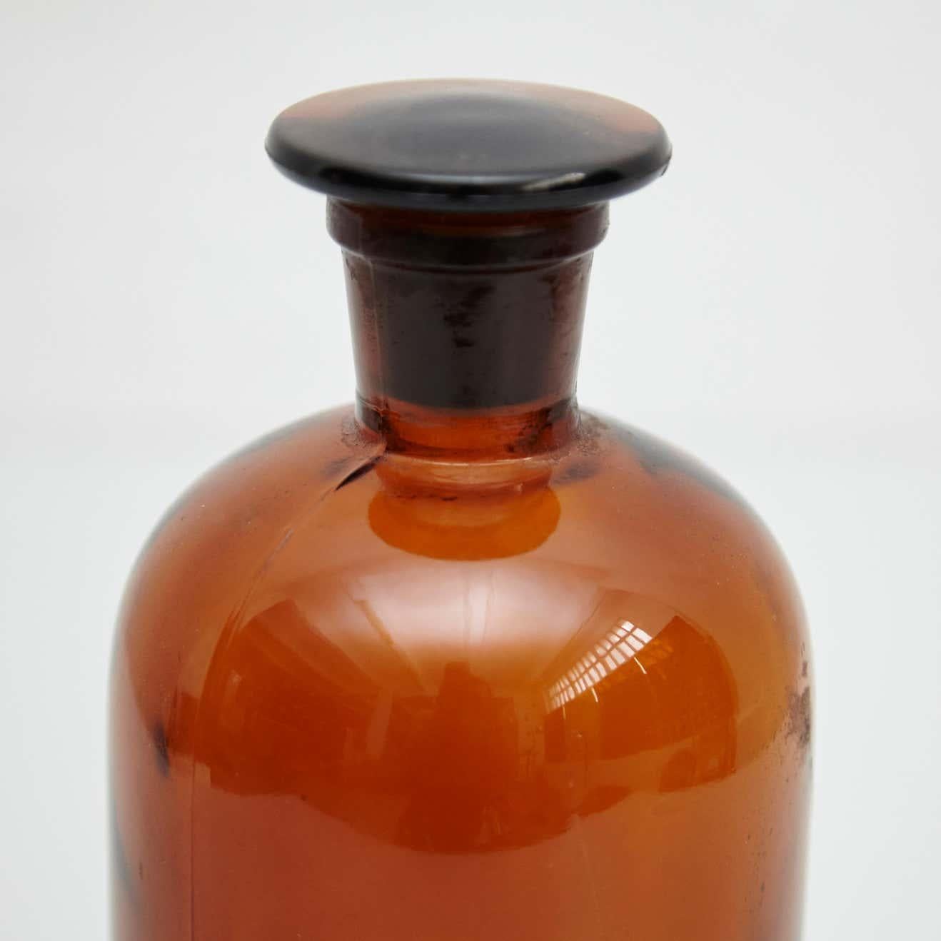 old amber glass bottles