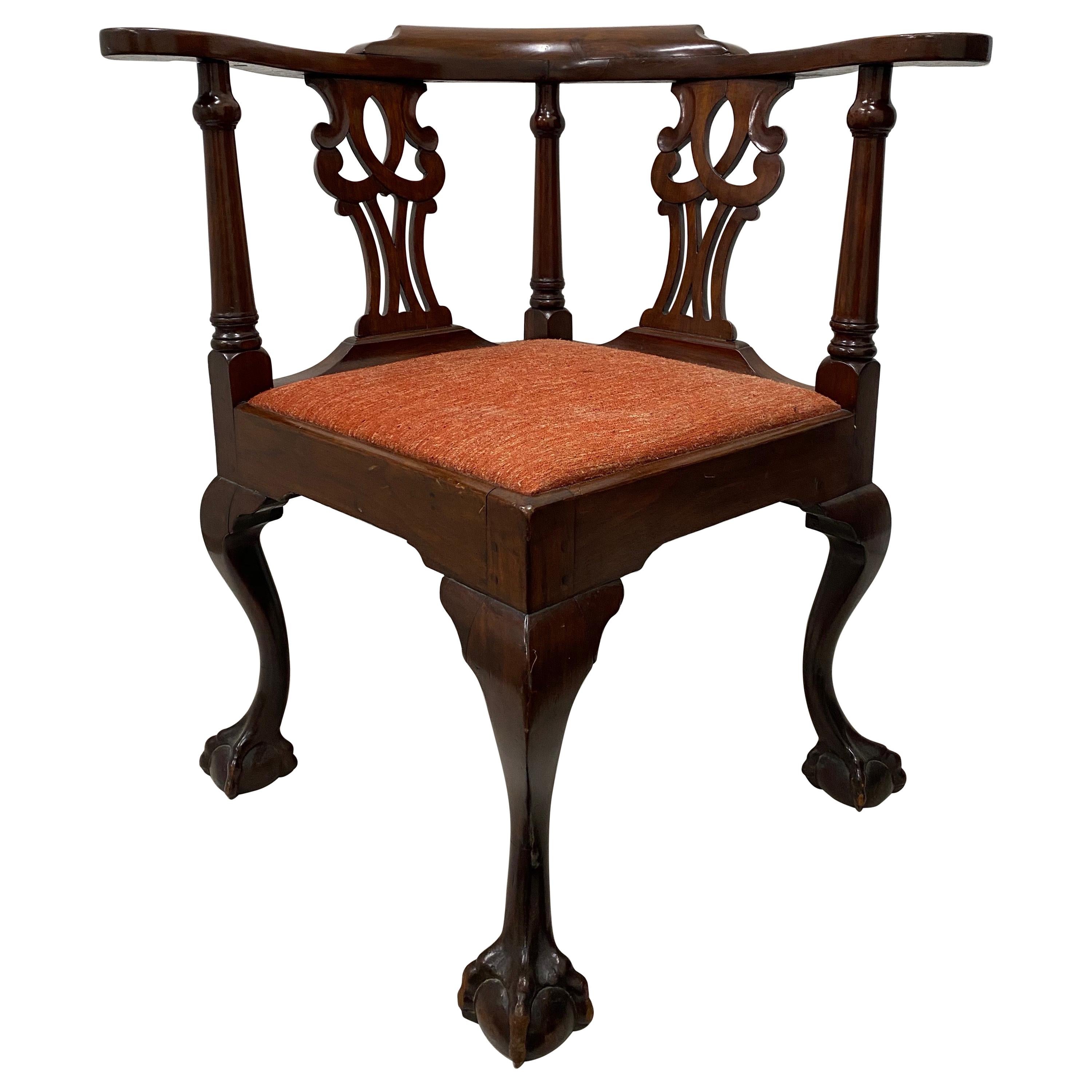 Mid-19th Century American Chippendale Corner Chair, circa 1850s
