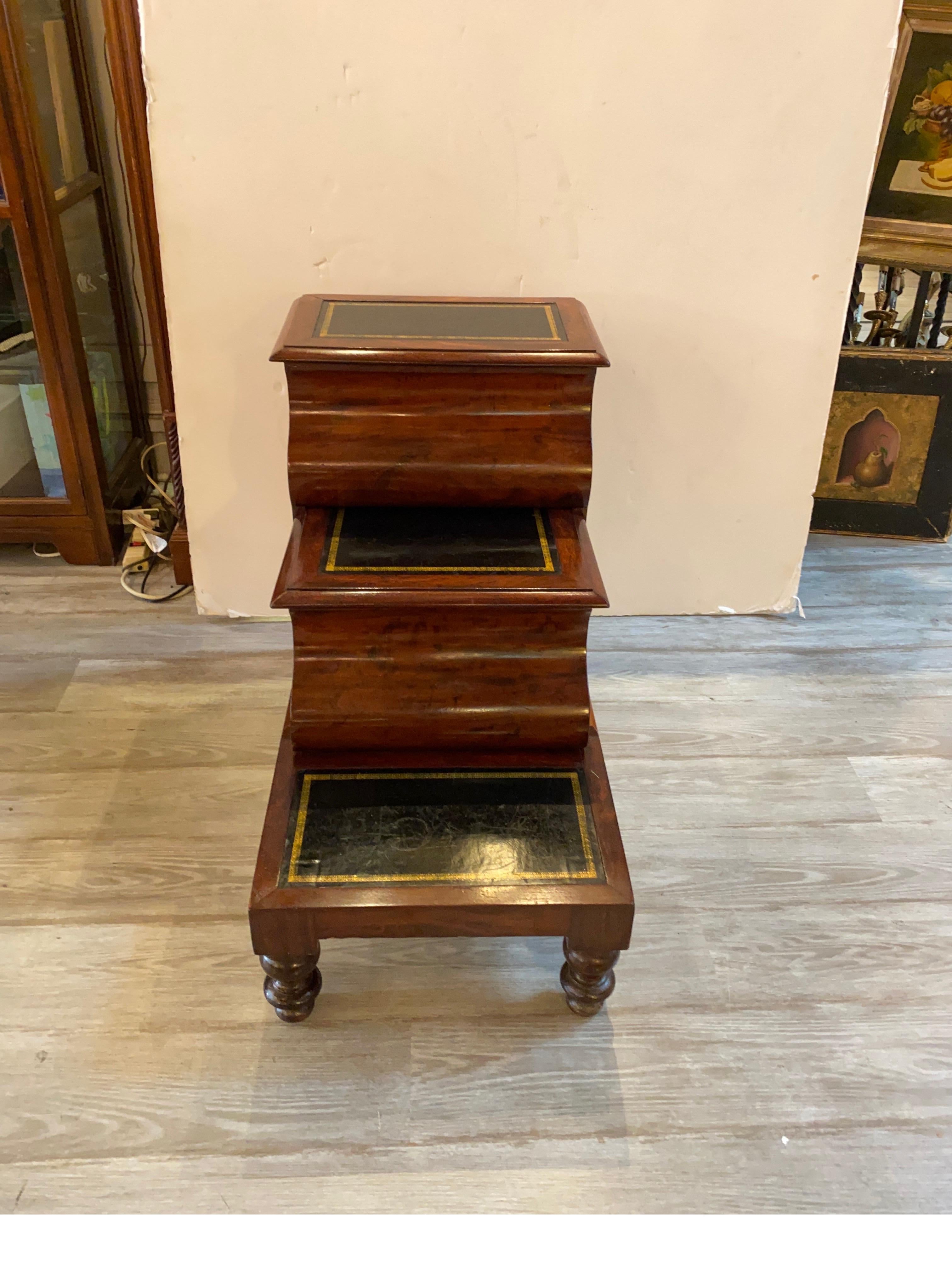 Mid 19th Century American Empire Library Steps 3