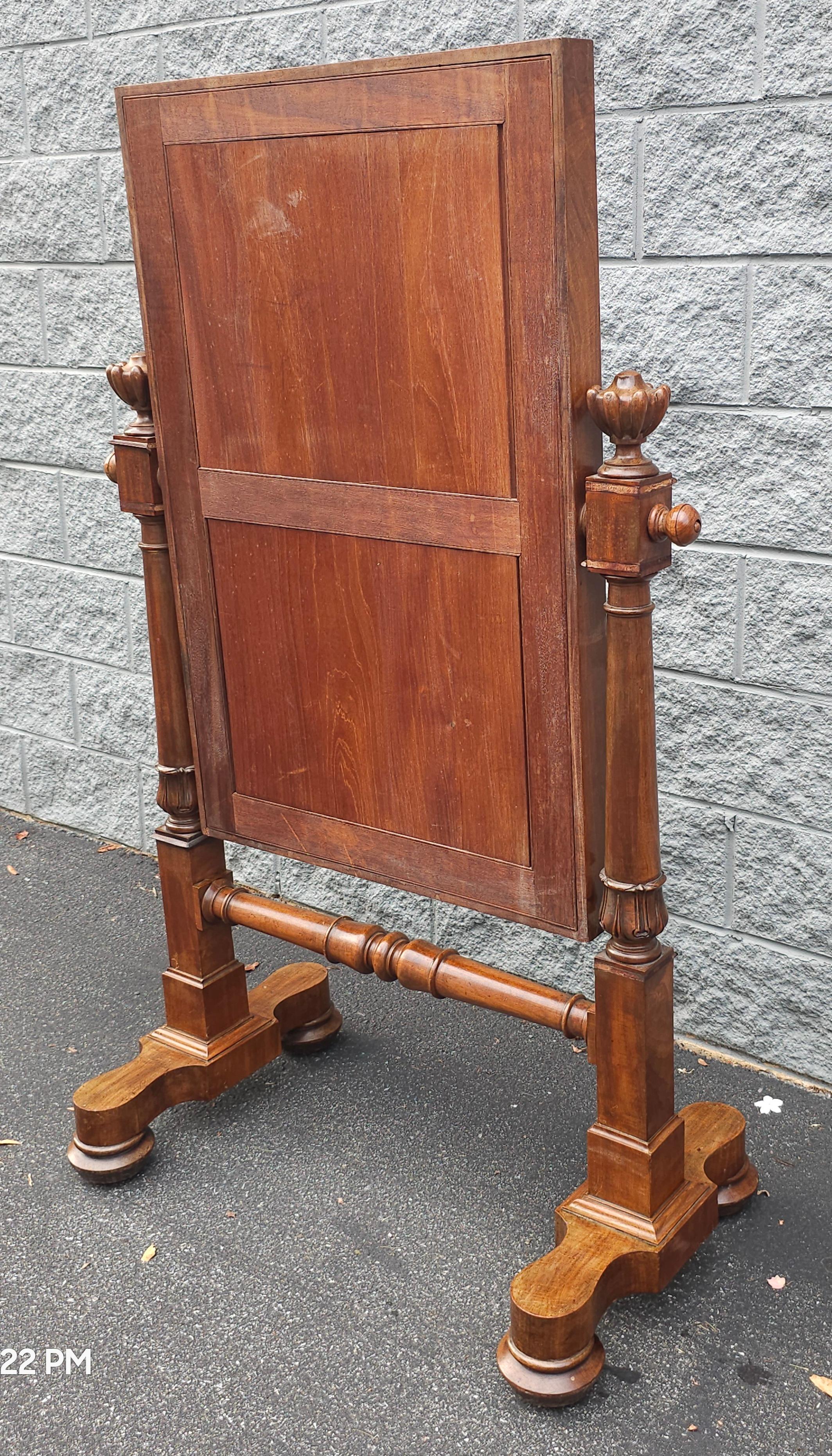 Specchio chevale in mogano Impero americano della metà del XIX secolo, CIRCA 1870 in vendita 4