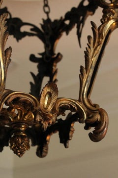 Mid-19th Century American Gilt Brass Lantern