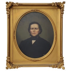 Mid-19th Century American Male Oil Portrait