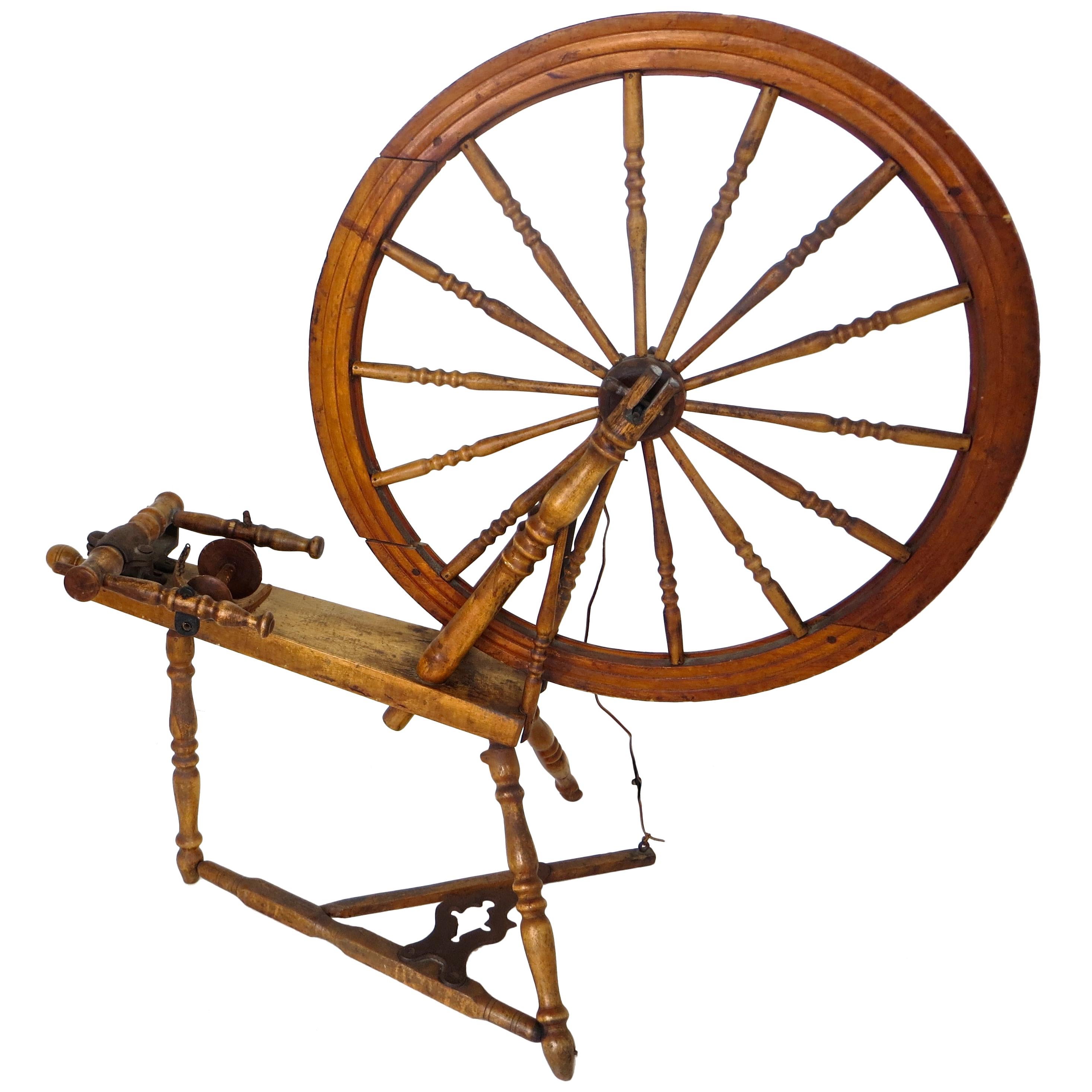 Mid-19th Century American Spinning Wheel For Sale