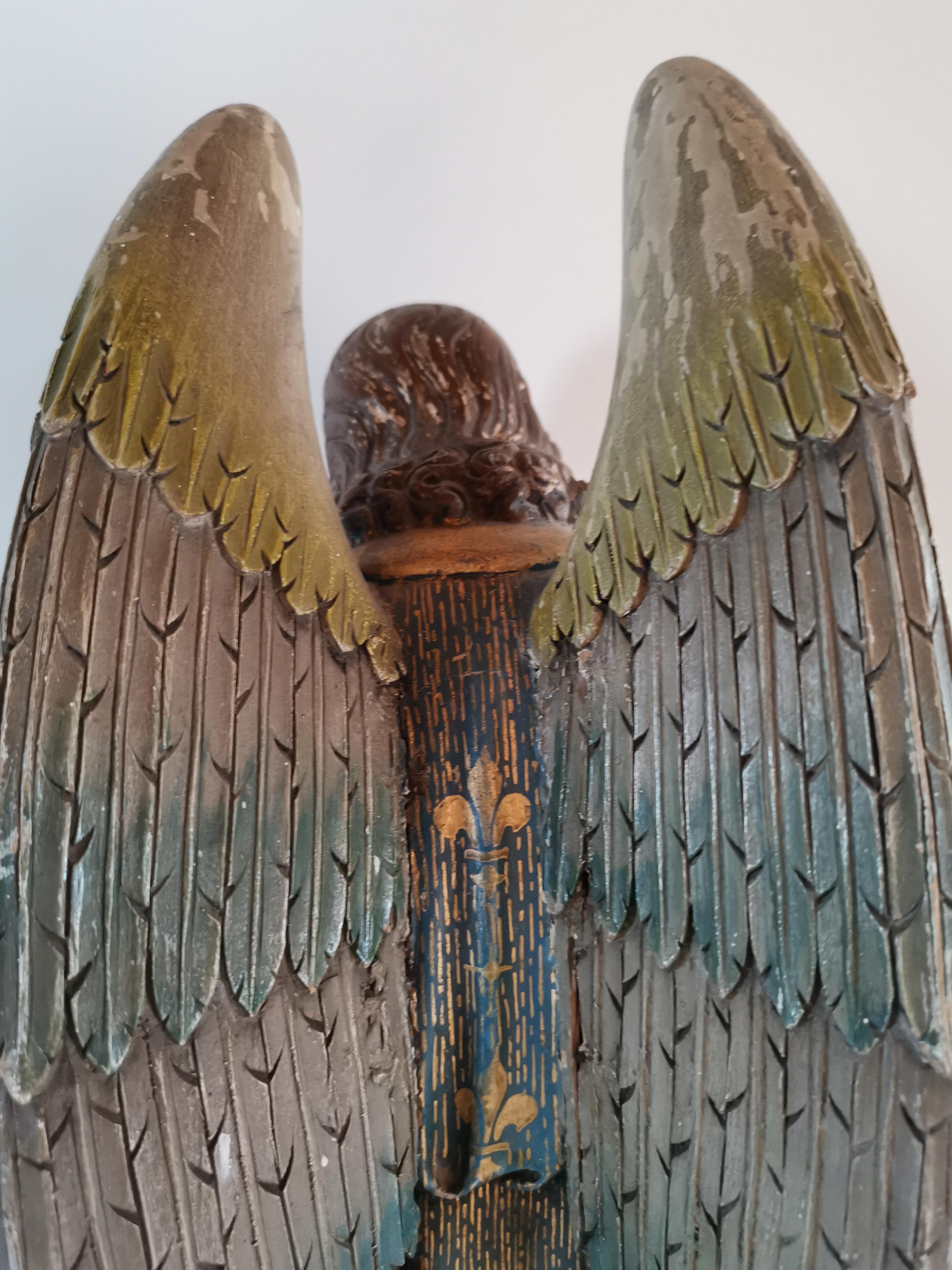 Mid 19th Century Angel Sculpture 7