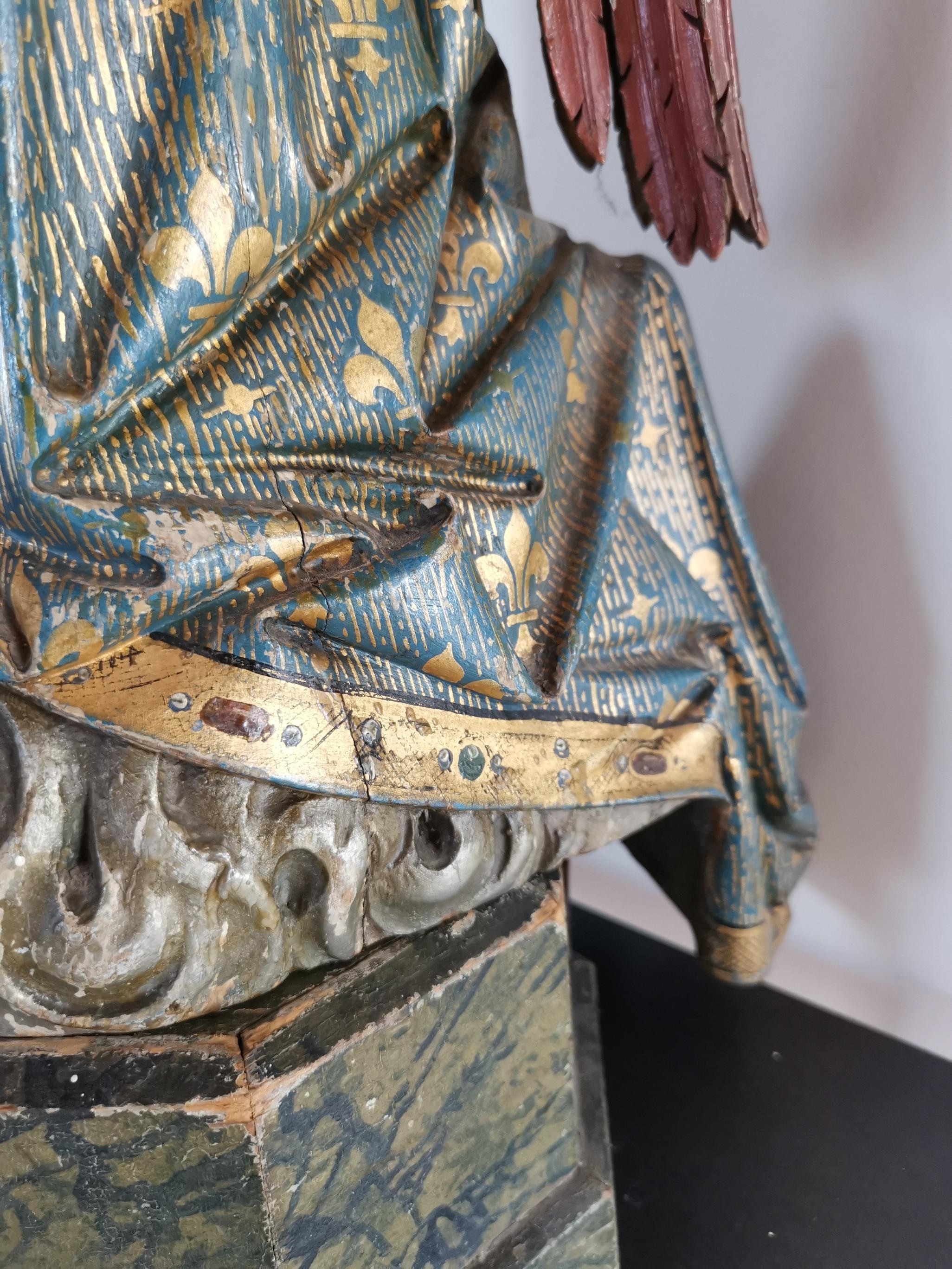 Mid 19th Century Angel Sculpture 11