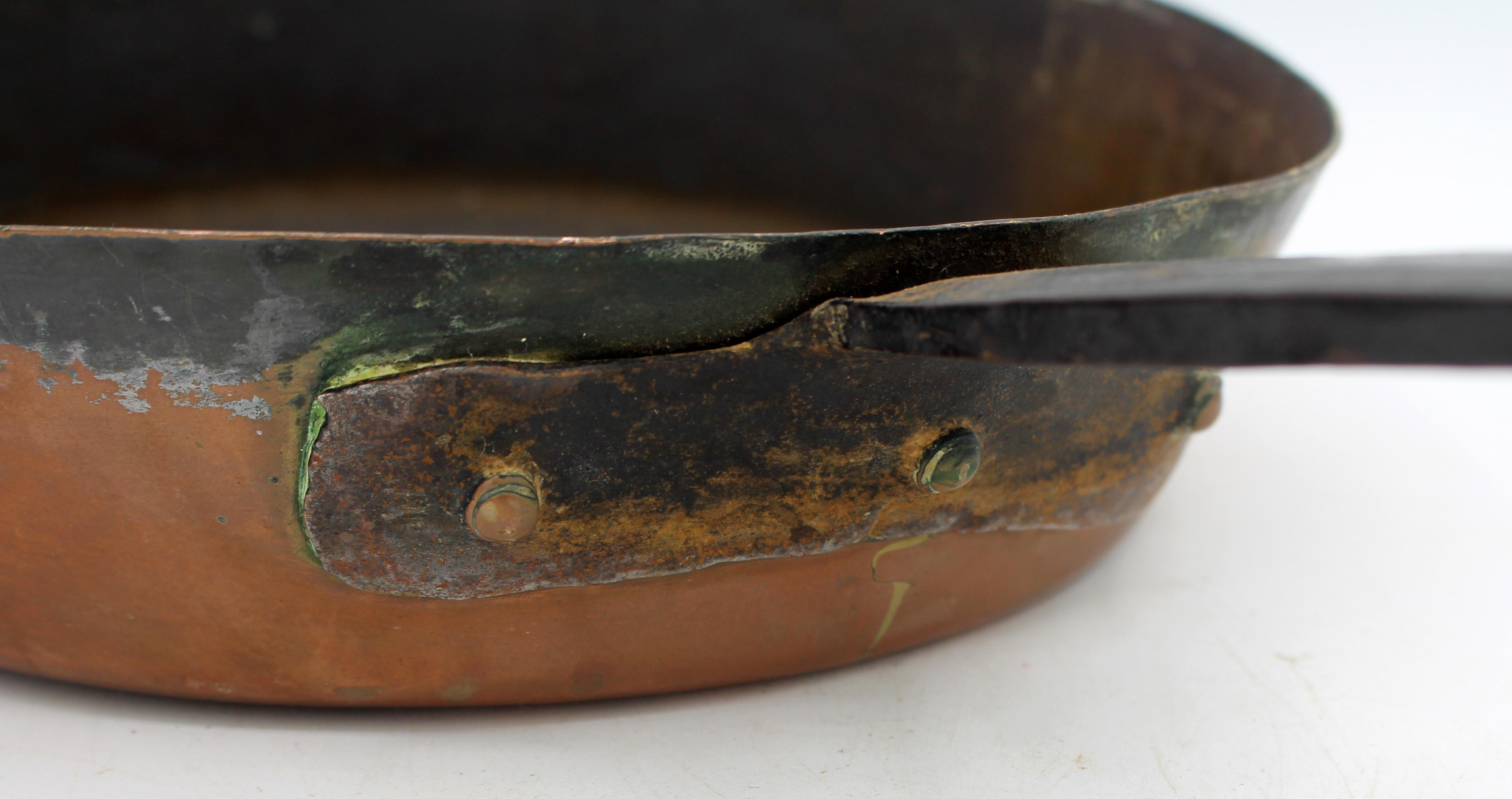 Mid-19th Century Anglo-French Low Copper Pan or Sauce Pan 1