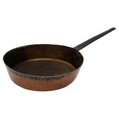 Antique Mid-19th Century Anglo-French Low Copper Pan or Sauce Pan
