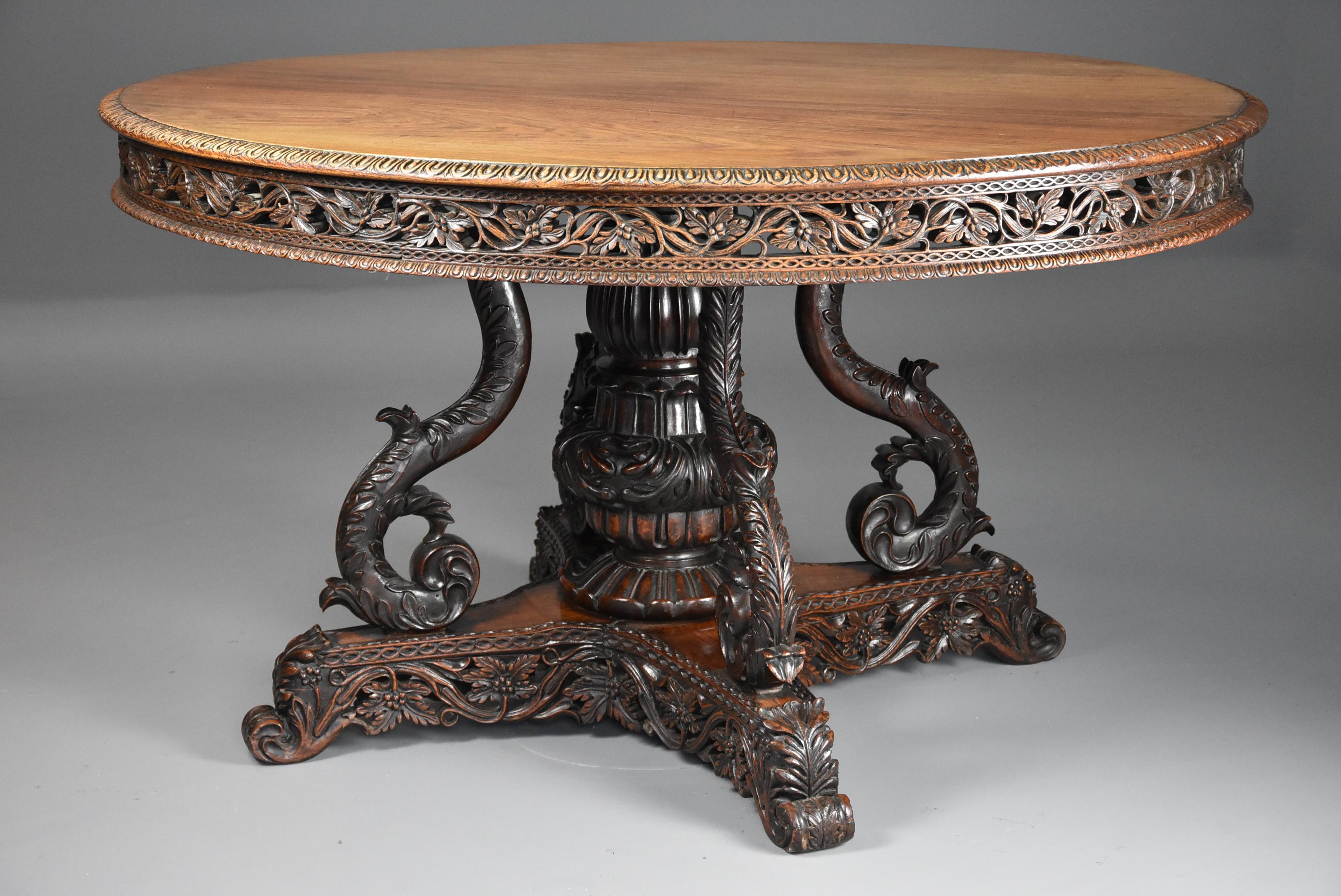 Mid-19th Century Anglo Indian Padouk Oval Centre Table with Superb Faded Patina 2
