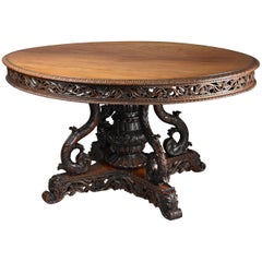 Mid-19th Century Anglo Indian Padouk Oval Centre Table with Superb Faded Patina