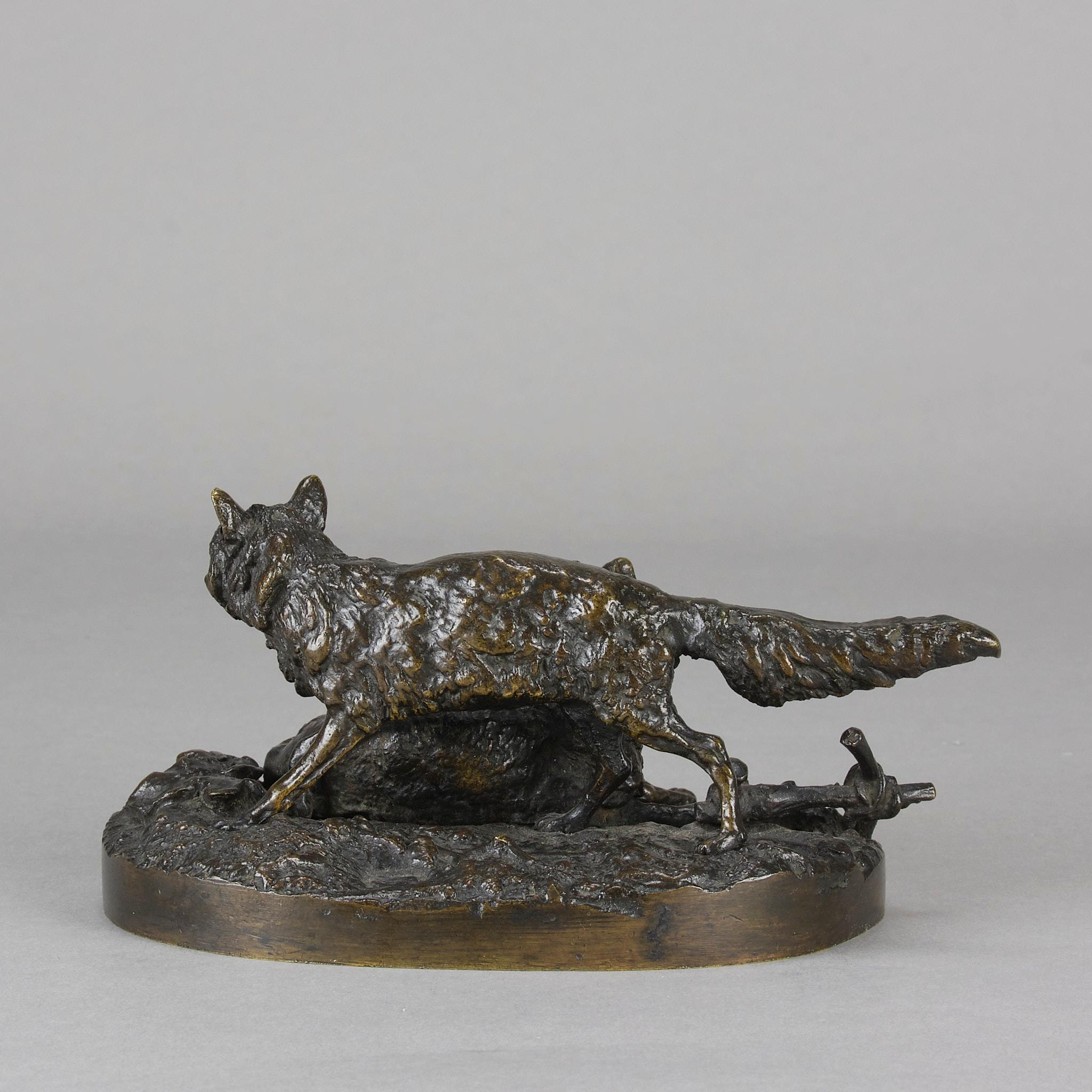 Calco Bronzo Animalier della metà del XIX secolo con titolo 