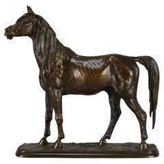 Tierier-Bronze aus der Mitte des 19. Jahrhunderts mit dem Titel „Cheval Debout“ von Christopher Fratin