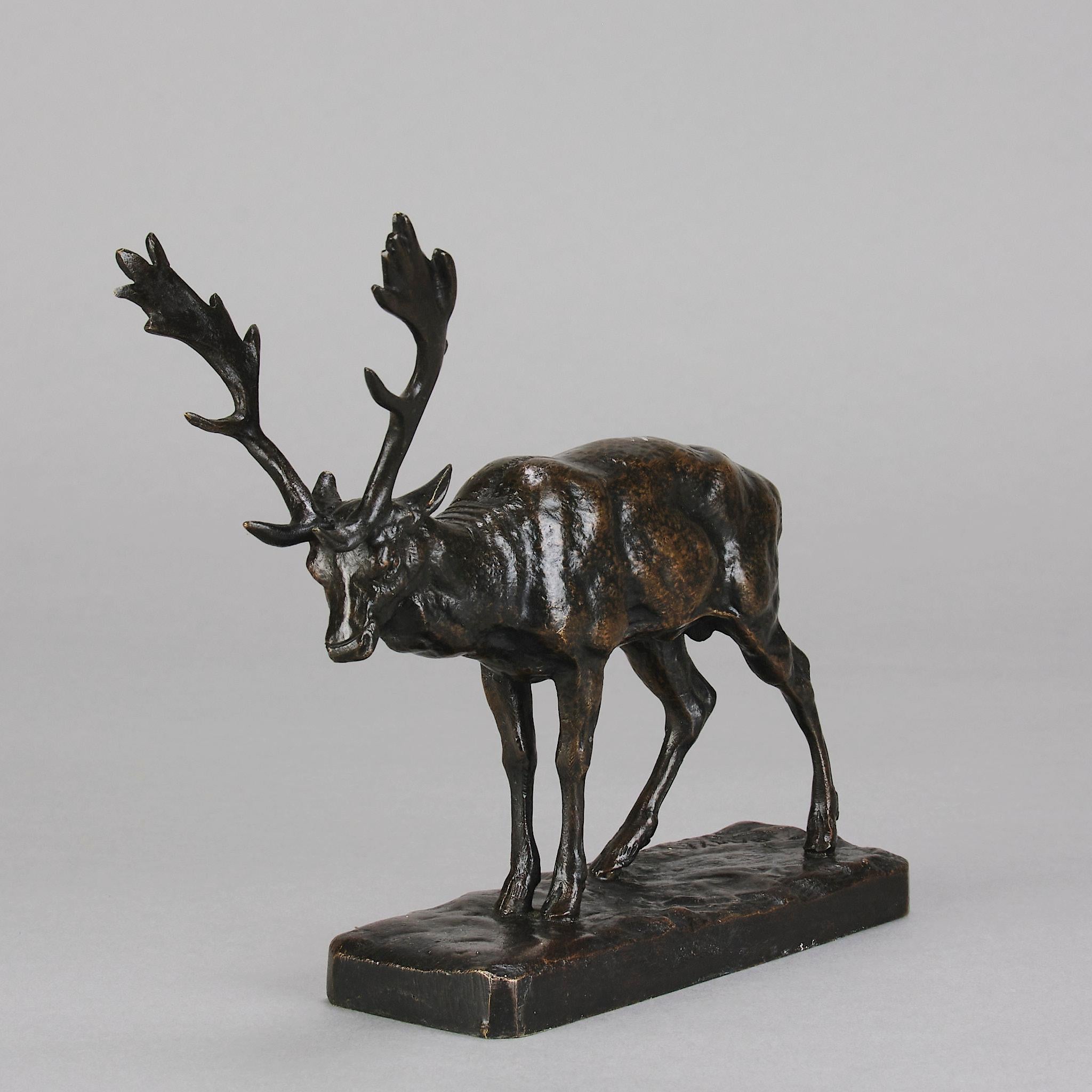 French Mid 19th Century Animalier Bronze entitled 