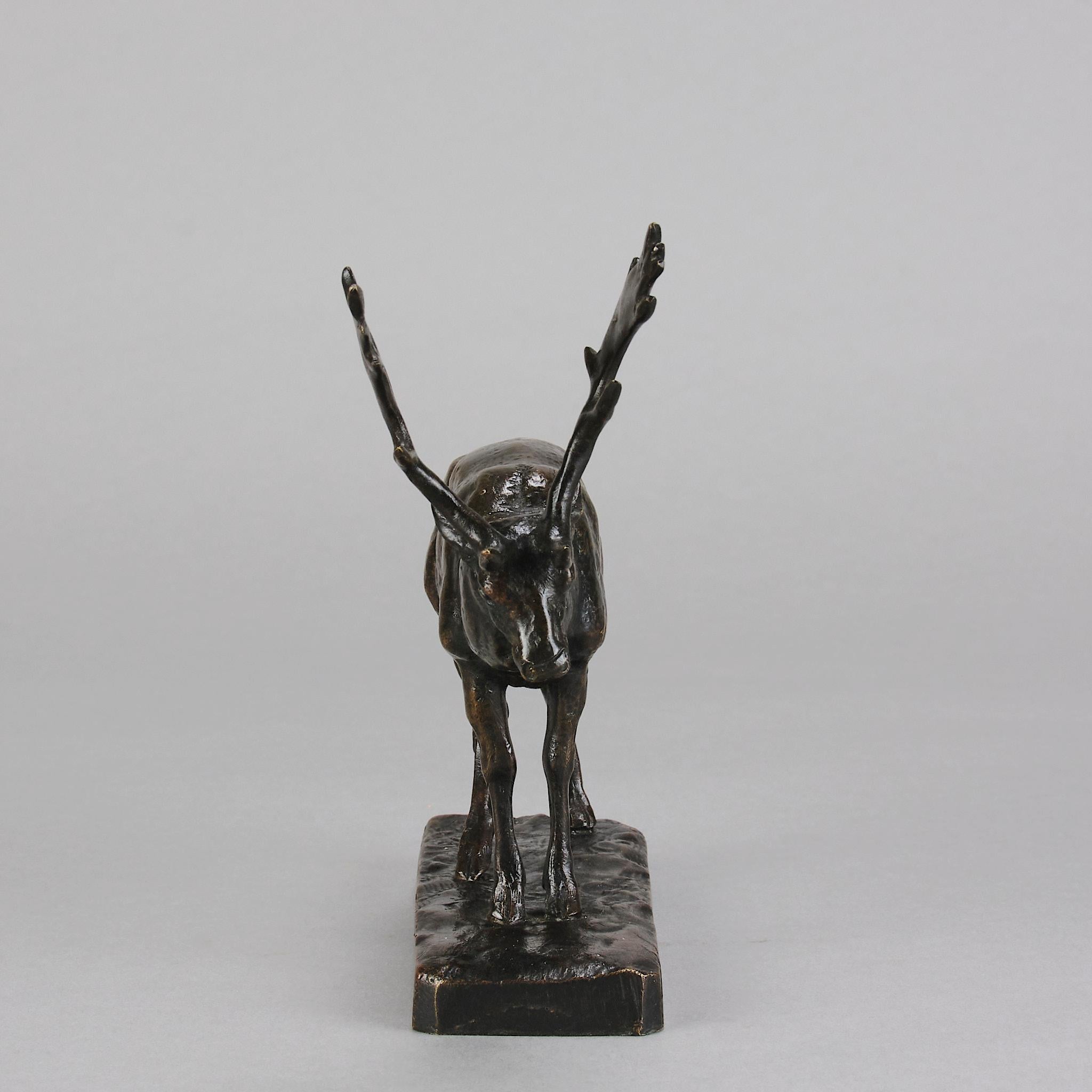 Cast Mid 19th Century Animalier Bronze entitled 