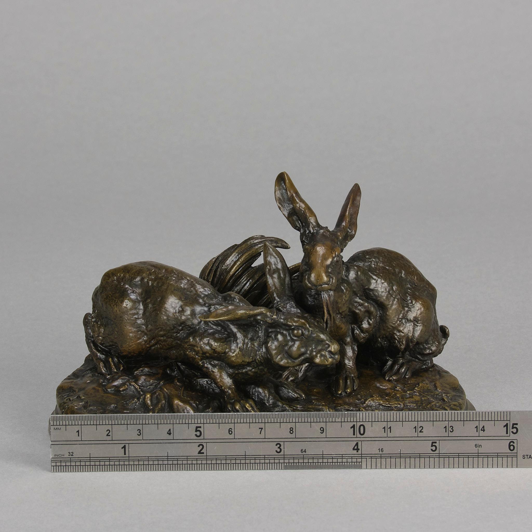 Bronze animalier du milieu du 19e siècle intitulé 
