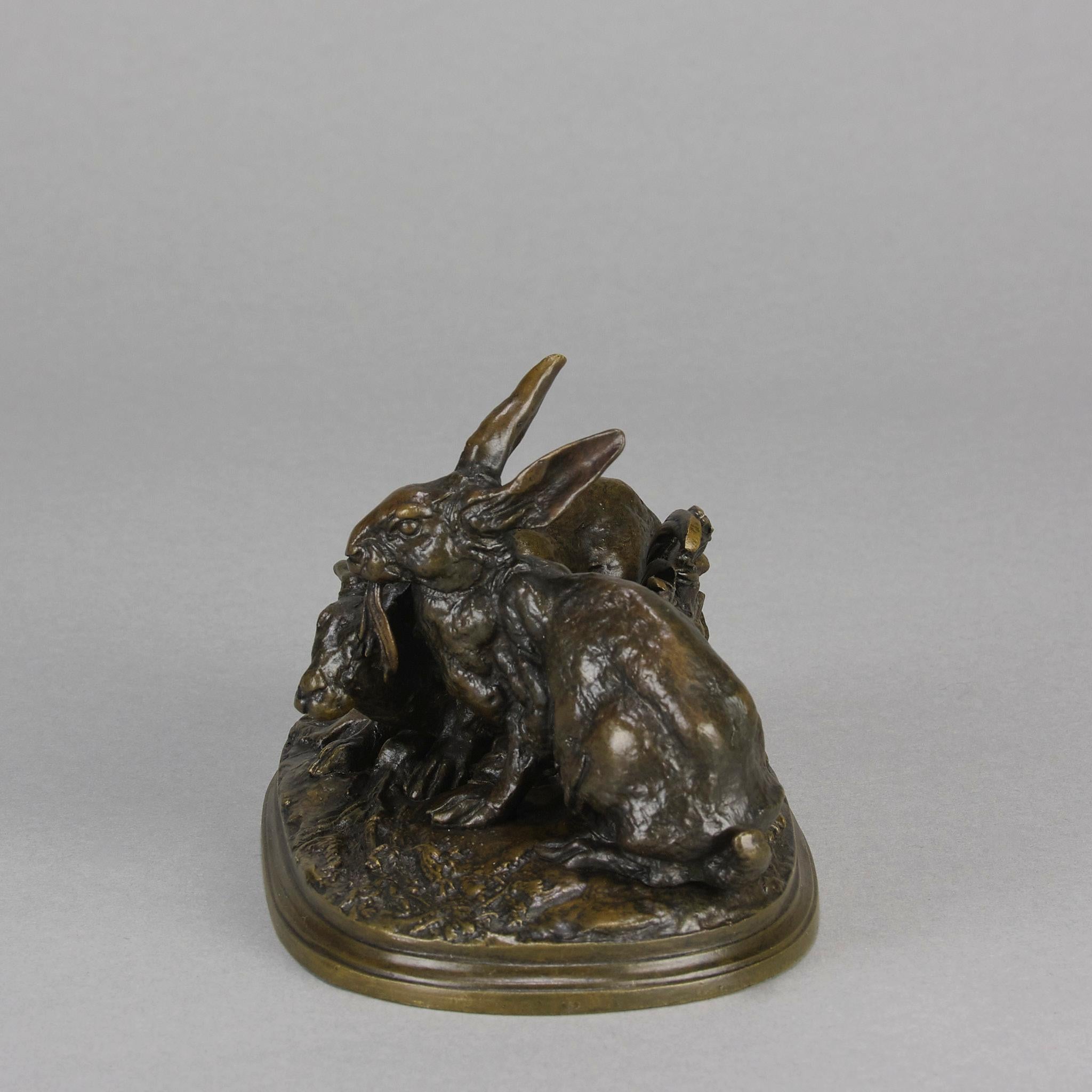 Mid 19th Century Animalier Bronze entitled 