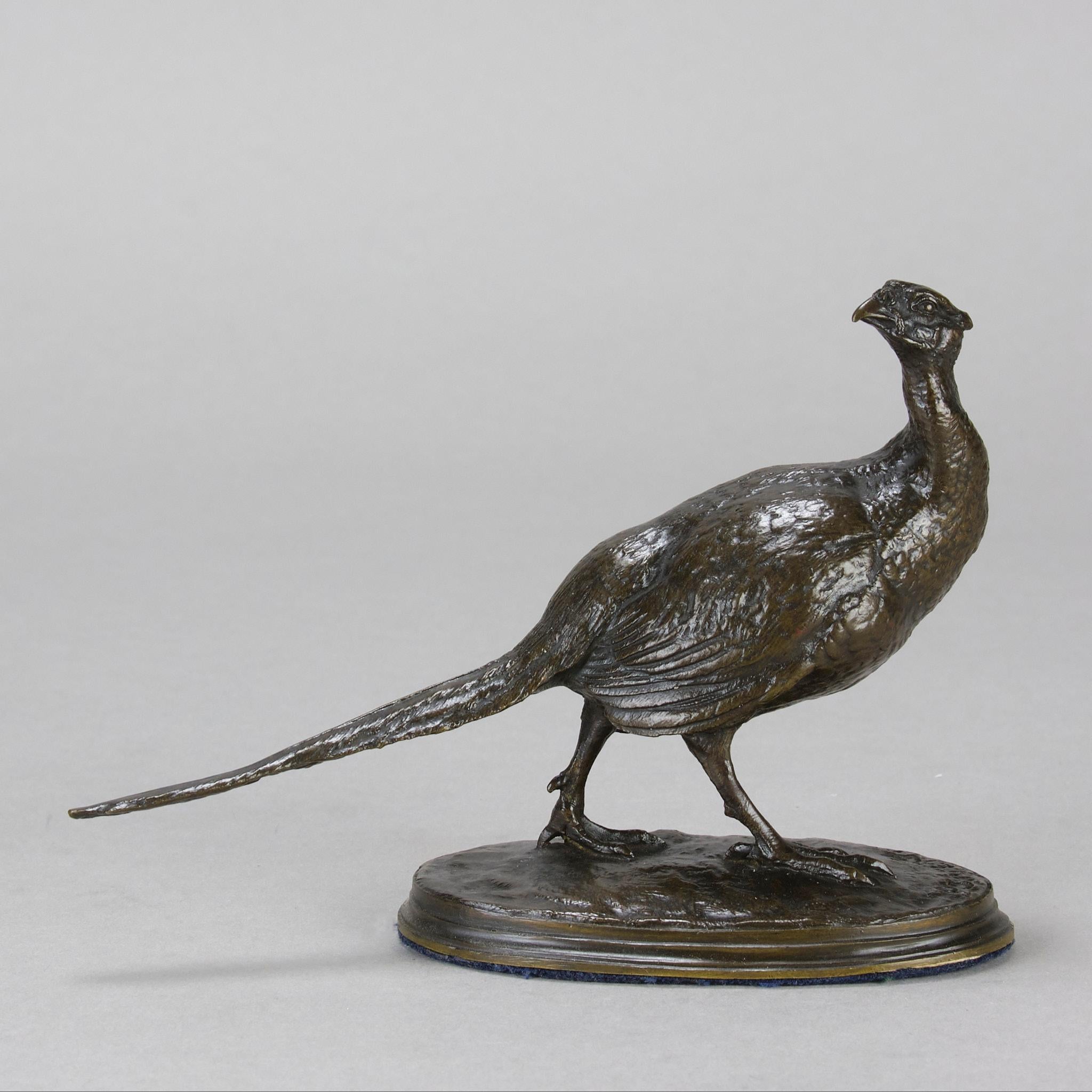 Art Nouveau Bronzo Animalier della metà del XIX secolo intitolato 