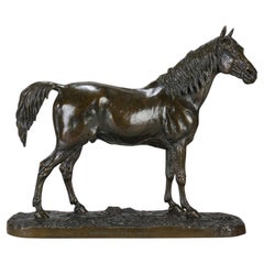 Bronce animalier de mediados del siglo XIX titulado "Ibrahim" de P.J. Mêne