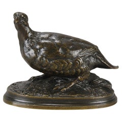 Mid 19th Century Animalier Bronze entitled "Perdrix Seule" by P J Mêne