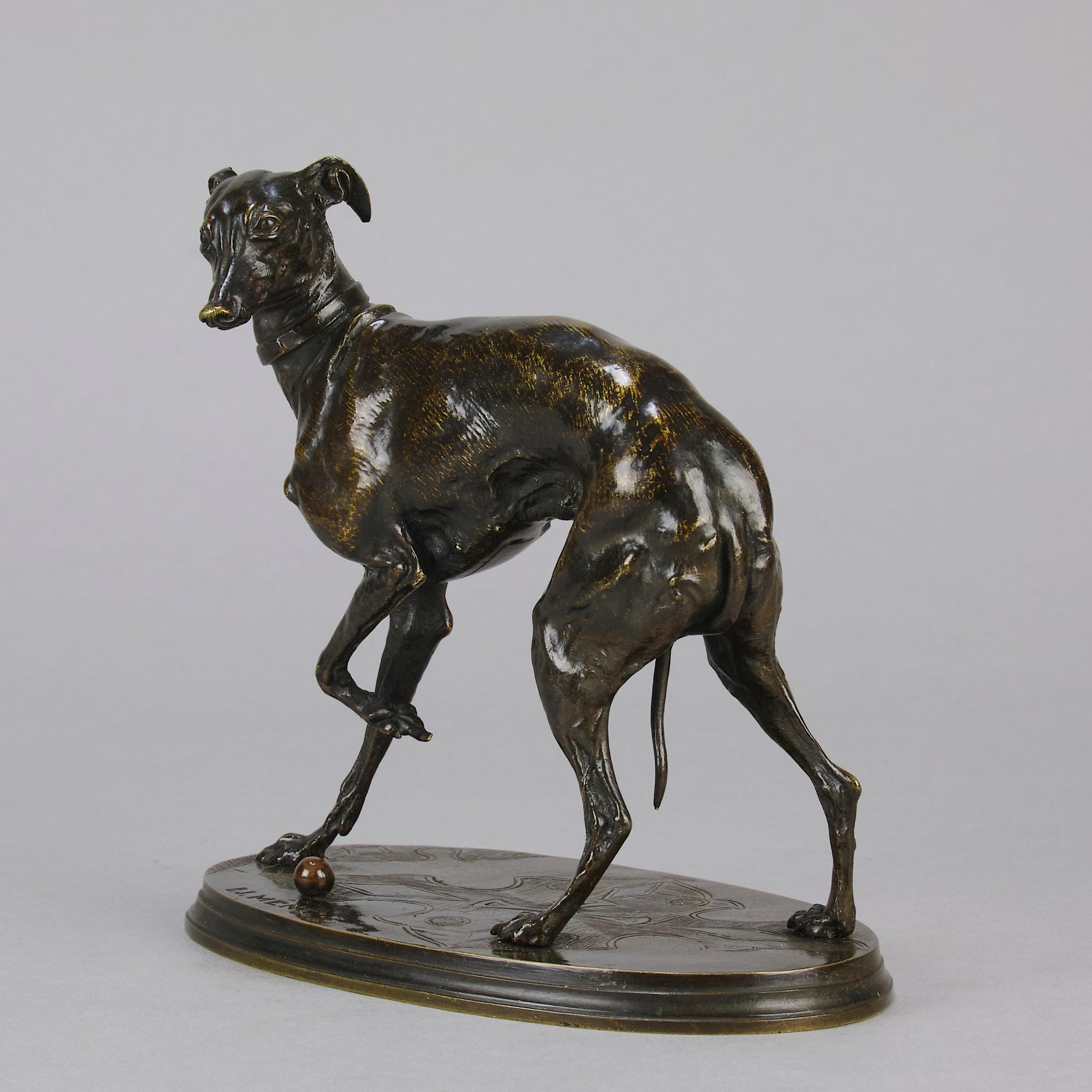 Escultura de bronce animalier de mediados del siglo XIX titulada 