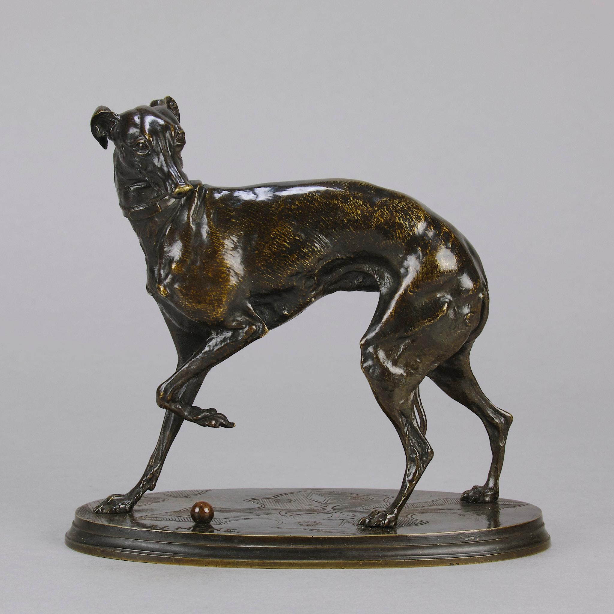 Escultura de bronce animalier de mediados del siglo XIX titulada 