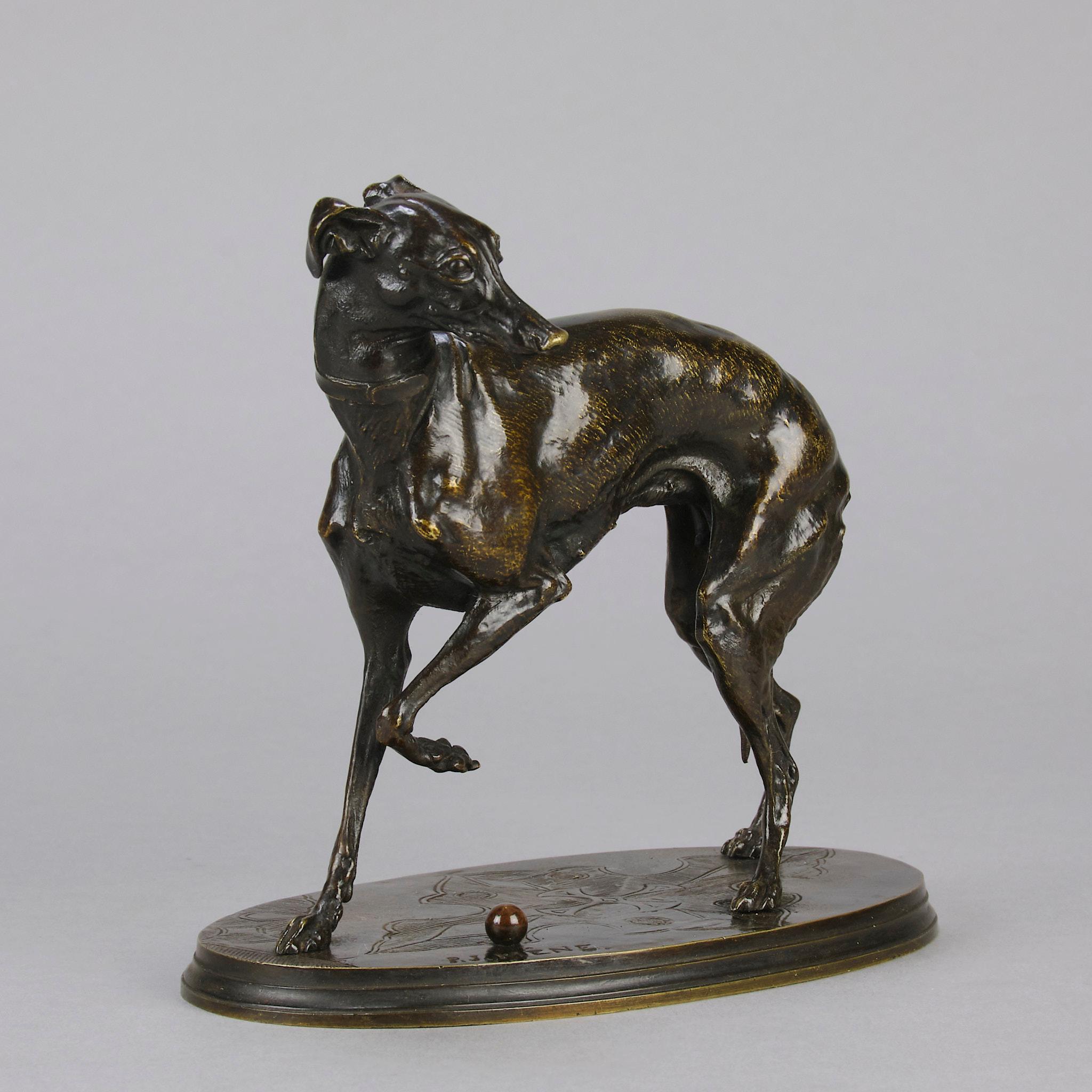 Escultura de bronce animalier de mediados del siglo XIX titulada 