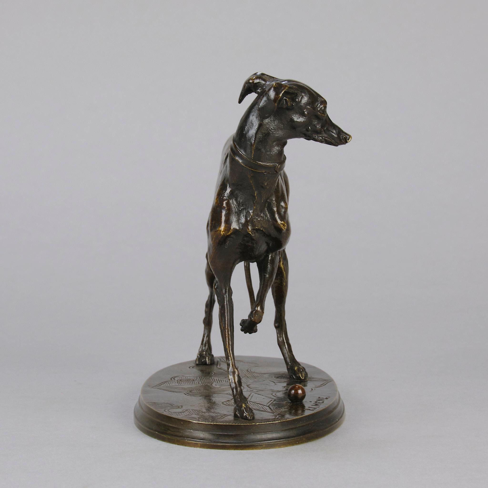 Escultura de bronce animalier de mediados del siglo XIX titulada 