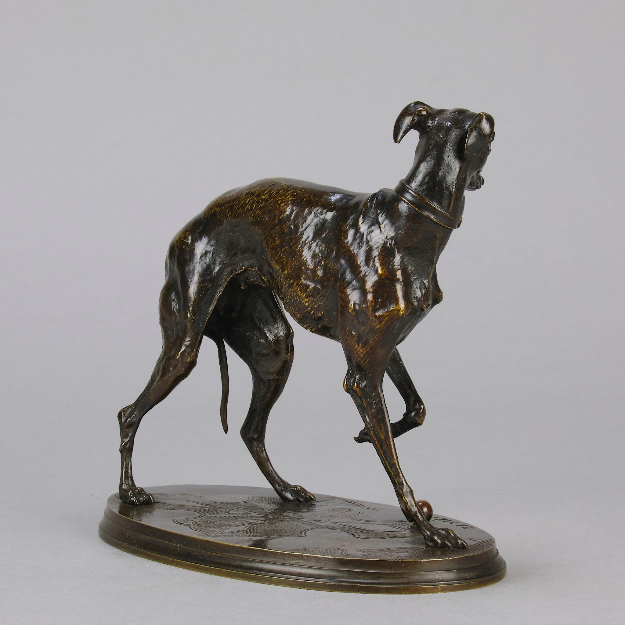 Escultura de bronce animalier de mediados del siglo XIX titulada 