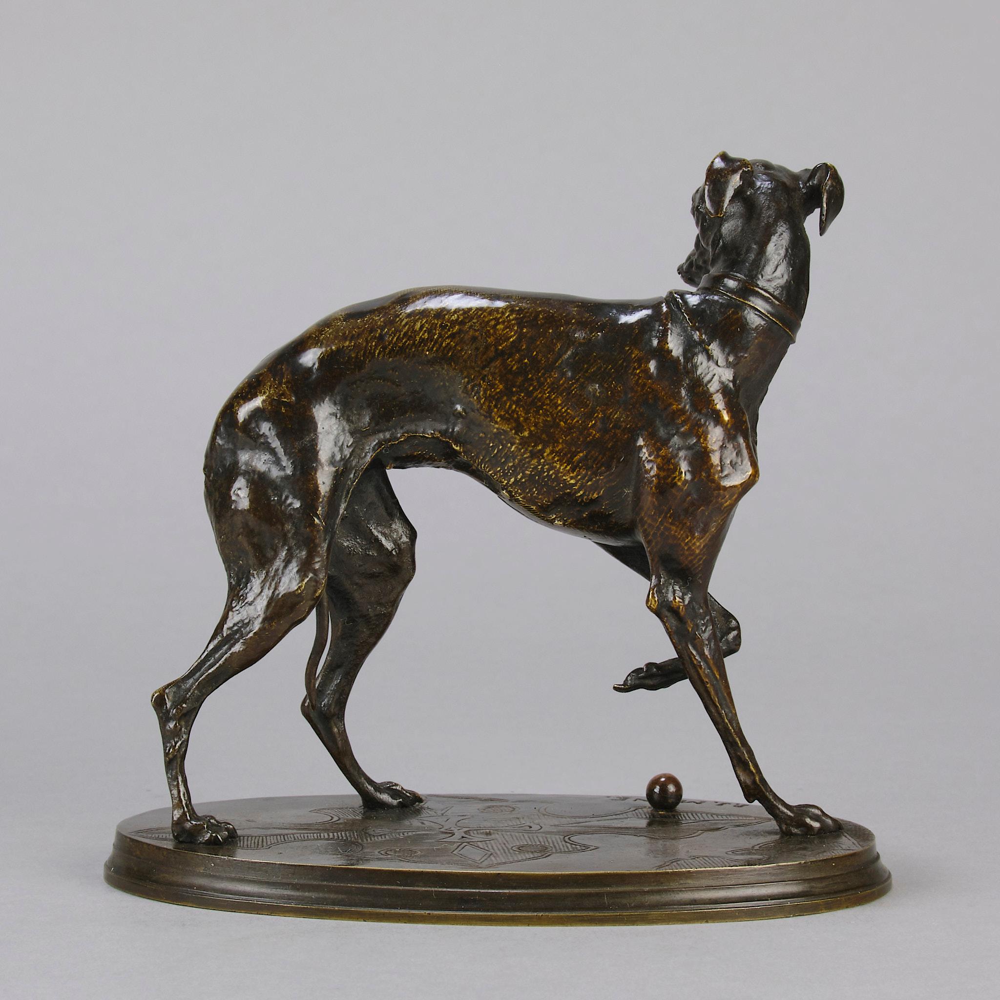 Escultura de bronce animalier de mediados del siglo XIX titulada 