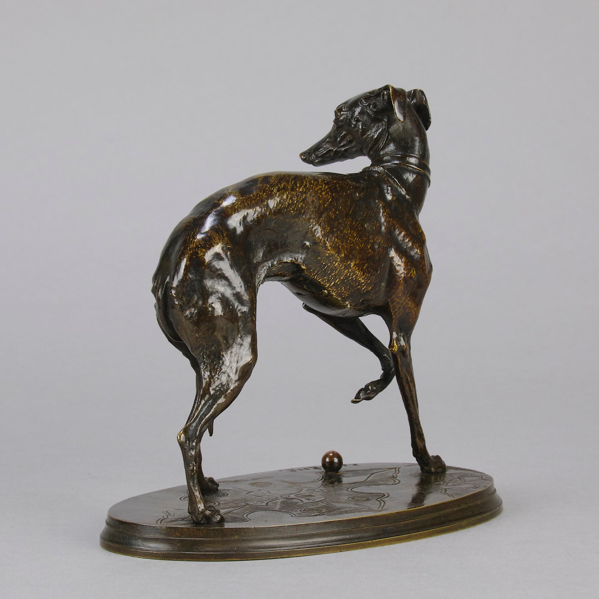 Escultura de bronce animalier de mediados del siglo XIX titulada 