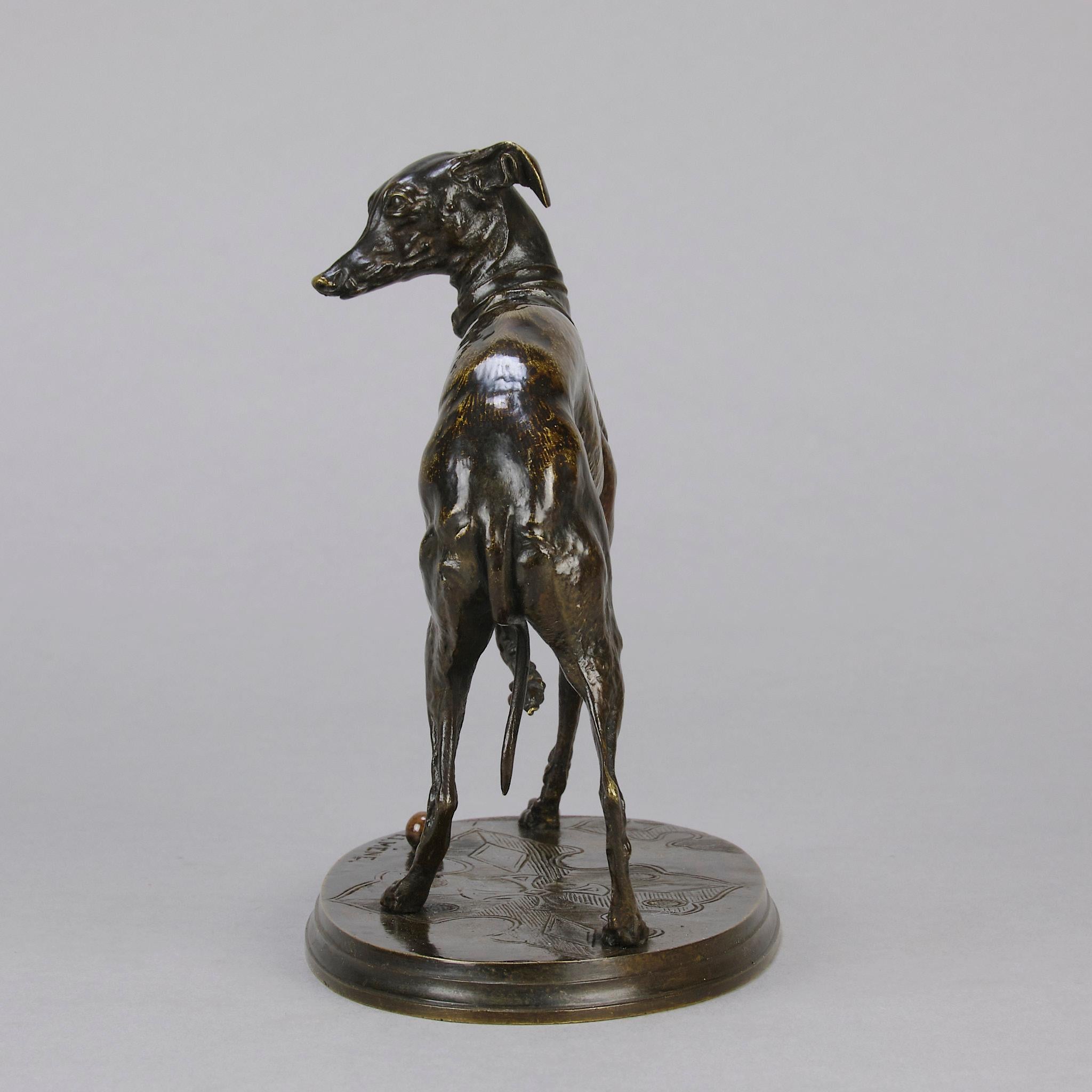 Escultura de bronce animalier de mediados del siglo XIX titulada 