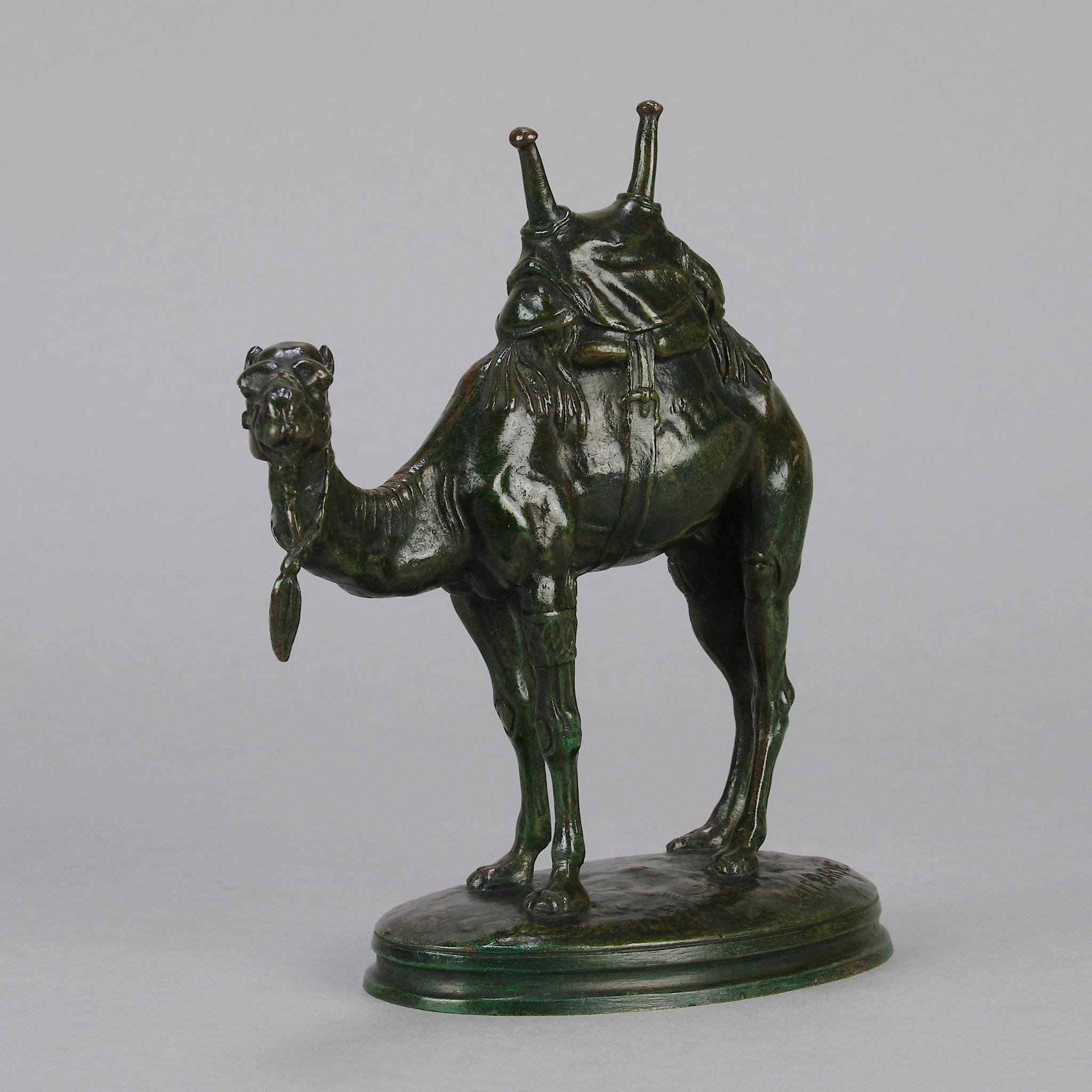 Escultura de bronce animalier de mediados del siglo XIX 