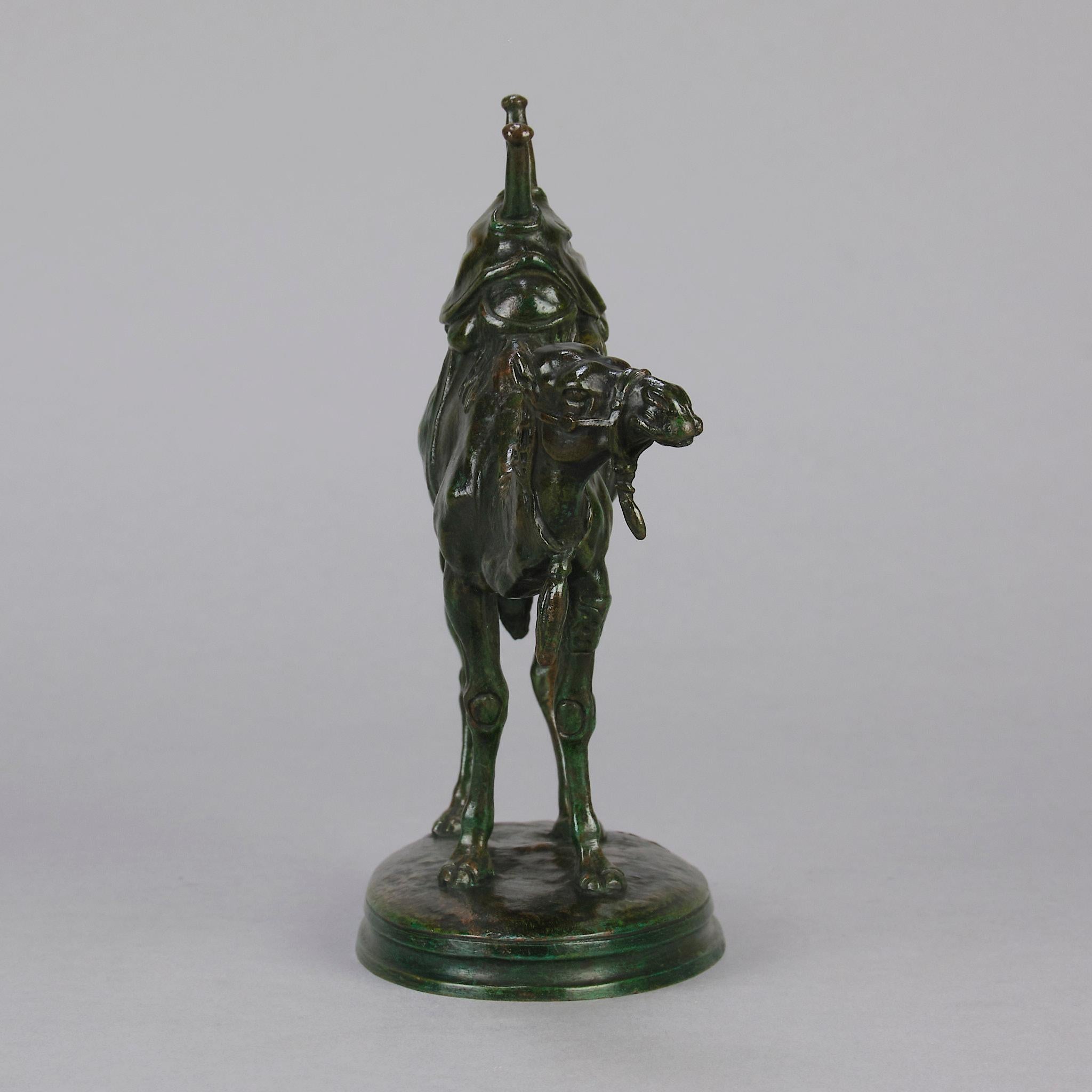 Escultura de bronce animalier de mediados del siglo XIX 