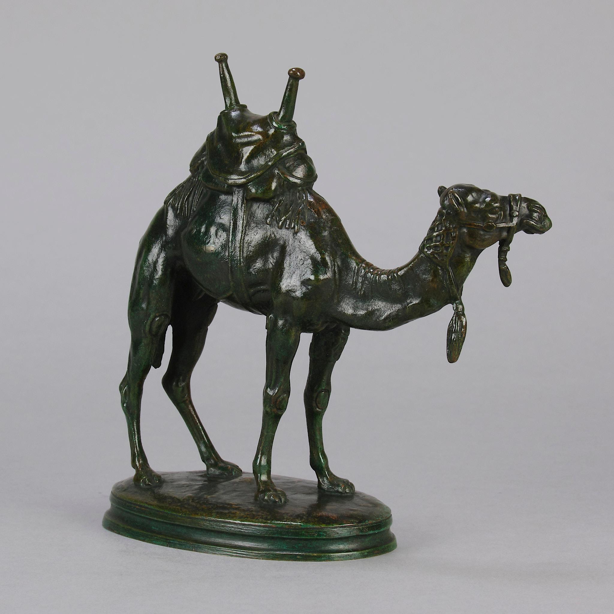 Escultura de bronce animalier de mediados del siglo XIX 