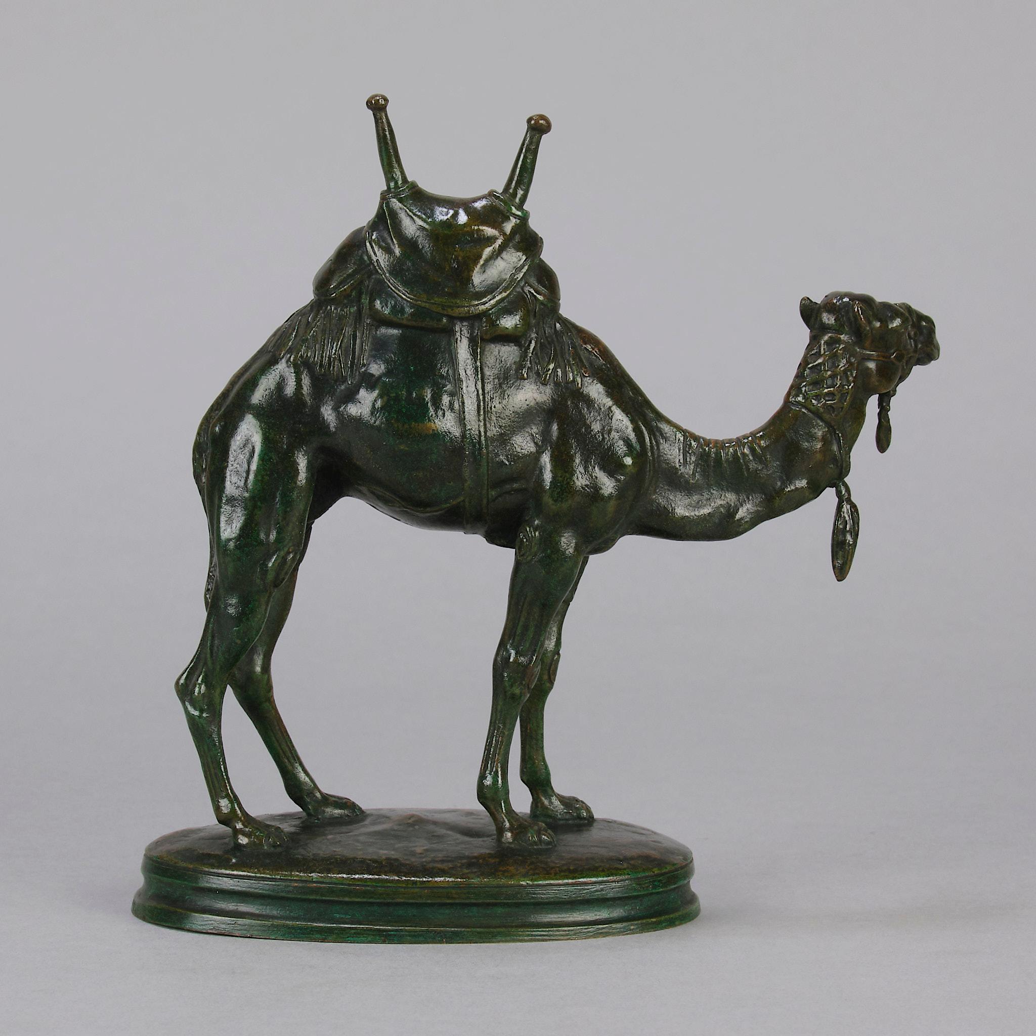 Escultura de bronce animalier de mediados del siglo XIX 