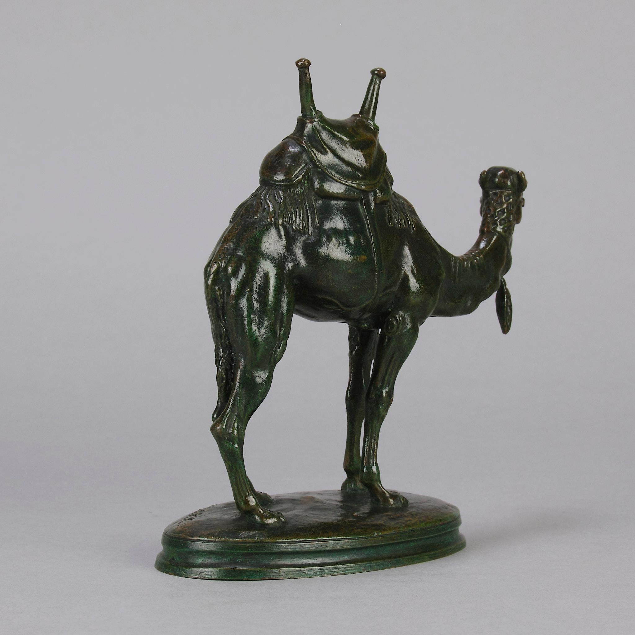 Escultura de bronce animalier de mediados del siglo XIX 