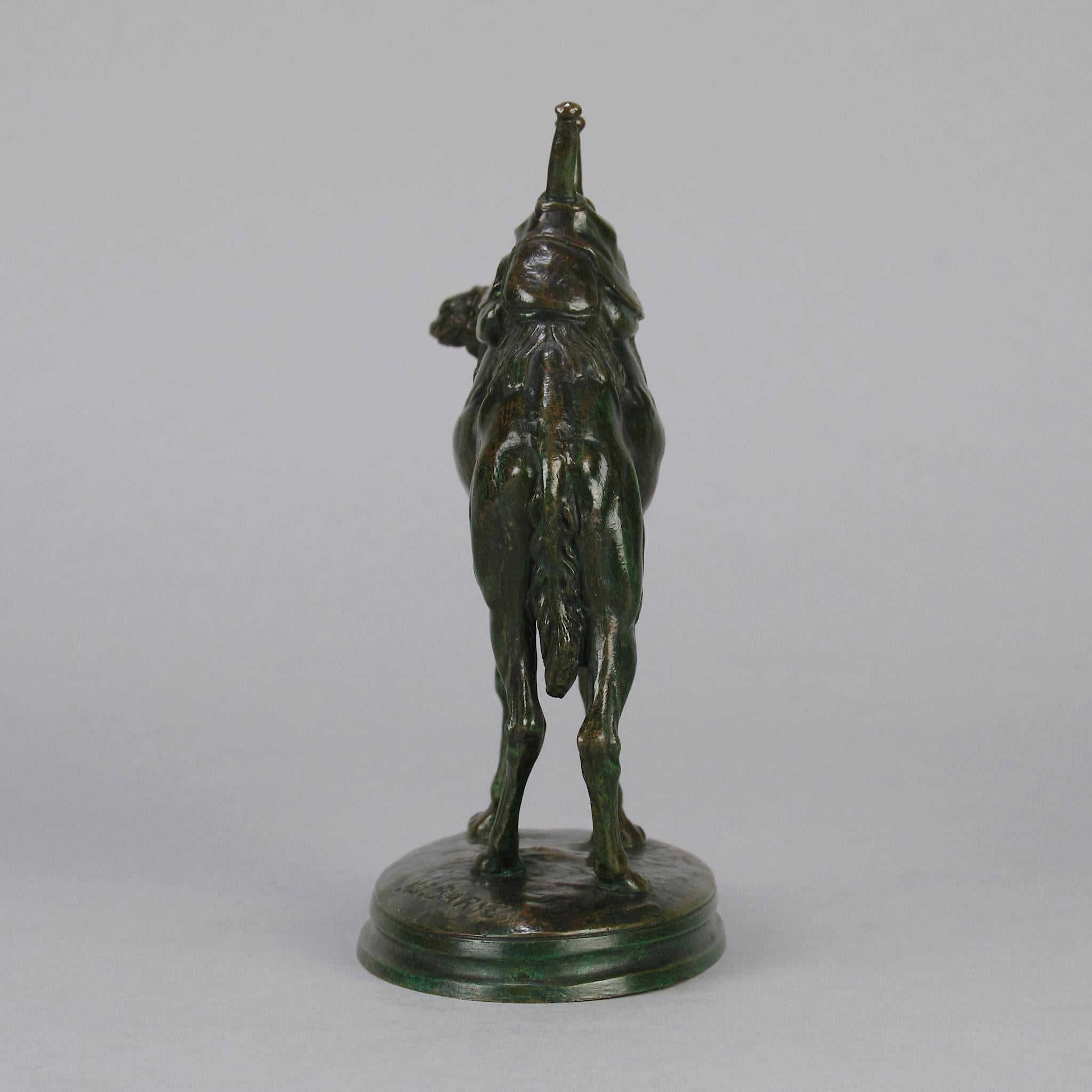 Escultura de bronce animalier de mediados del siglo XIX 