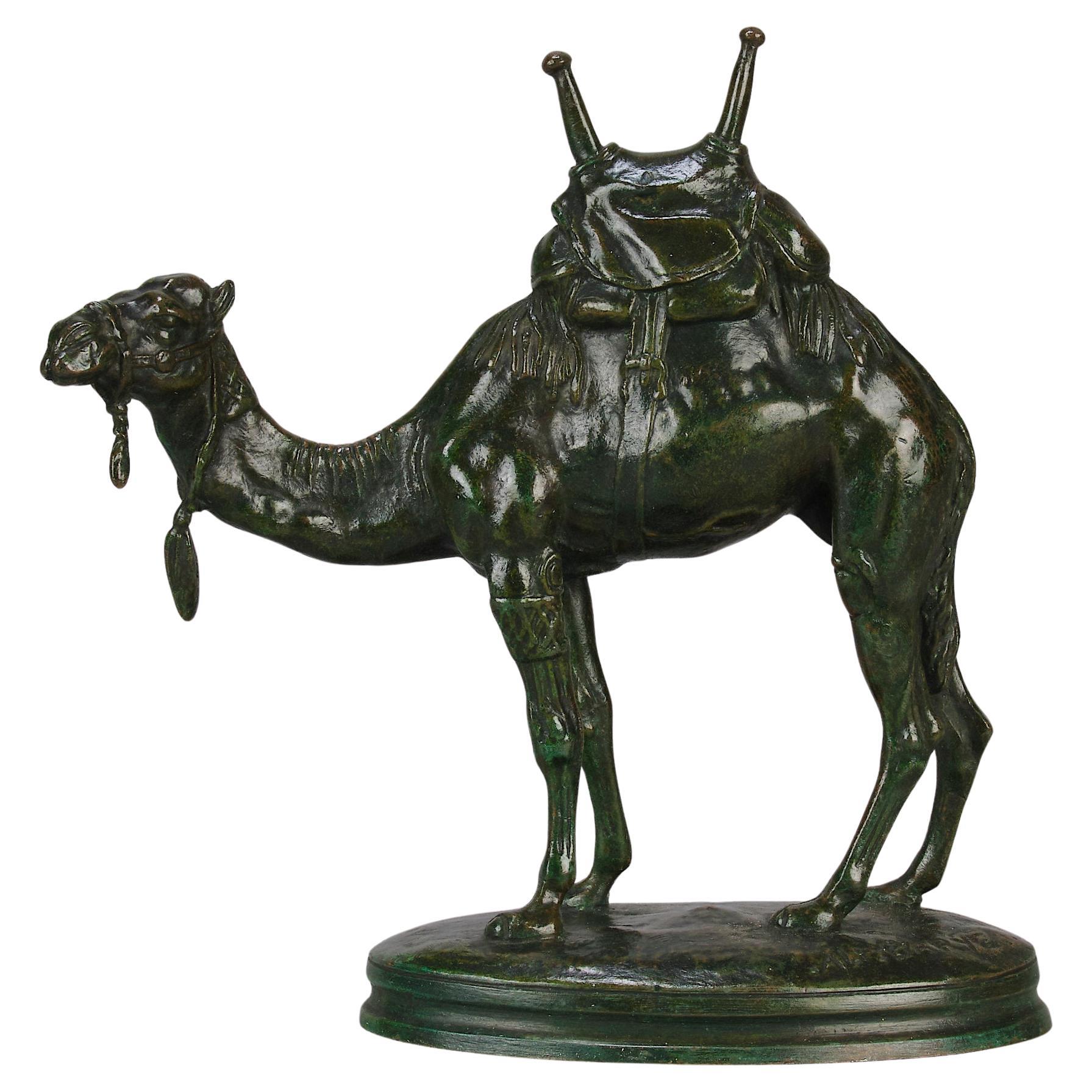 Mid 19th Century Animalier Bronze Sculpture "Saddled Camel" by Alfred Barye