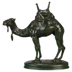 Mid 19th Century Animalier Bronze Sculpture "Saddled Camel" by Alfred Barye