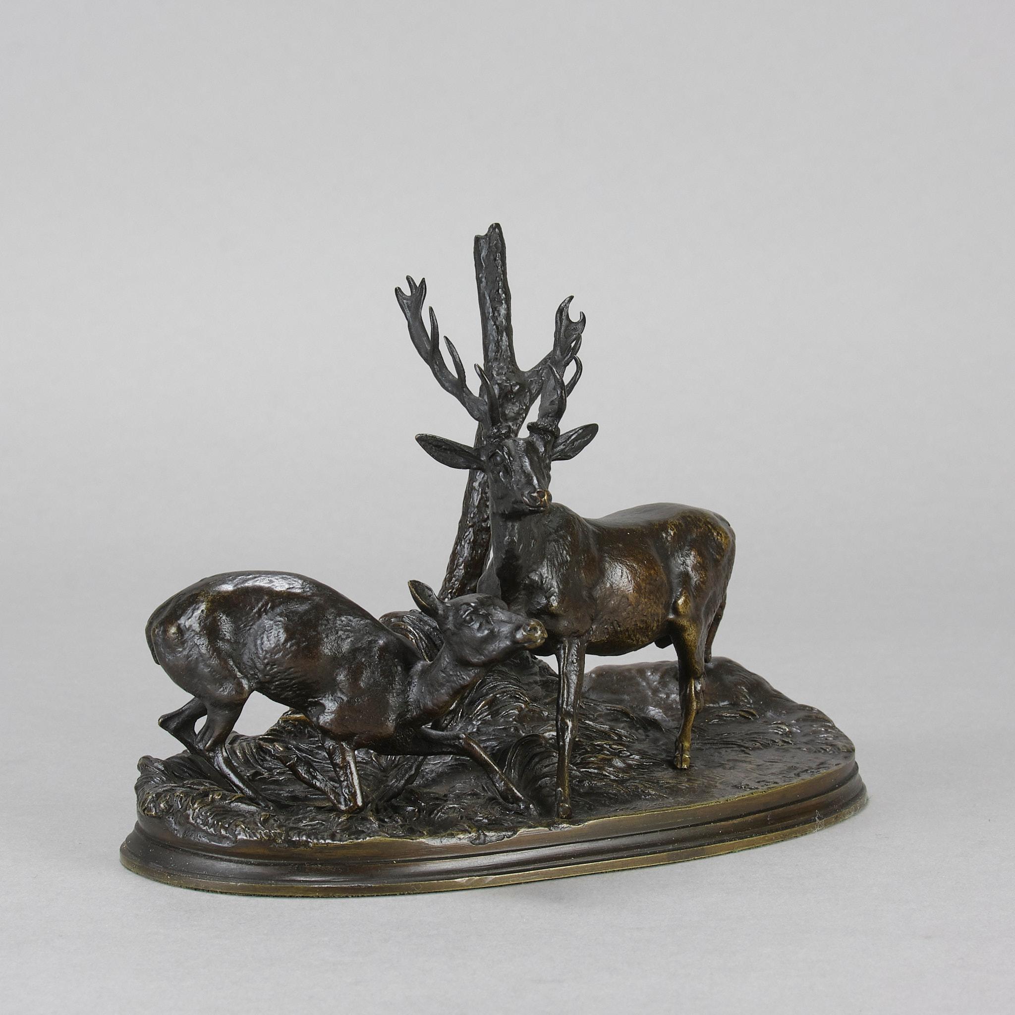 Estudio de bronce animalier de mediados del siglo XIX 