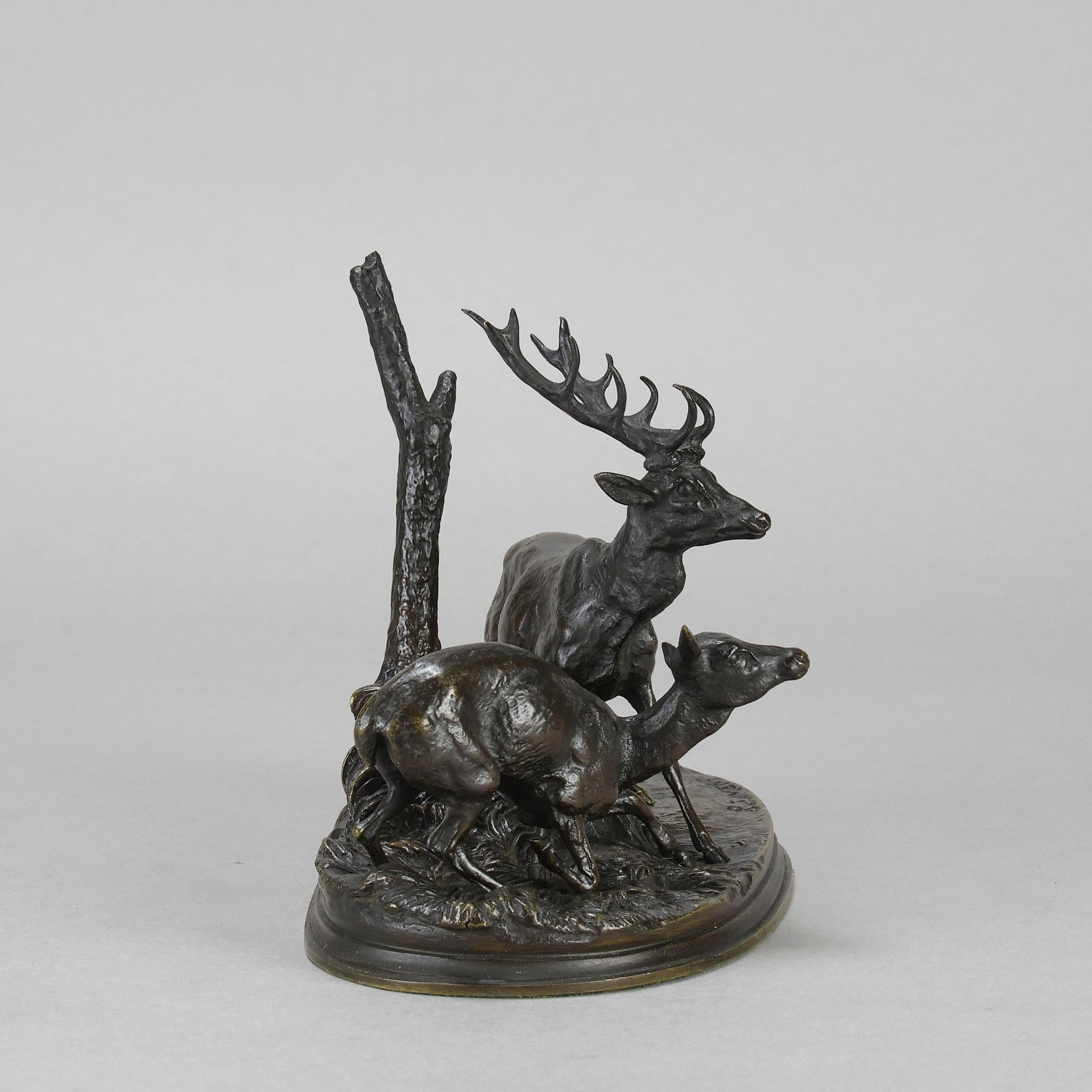 Estudio de bronce animalier de mediados del siglo XIX 