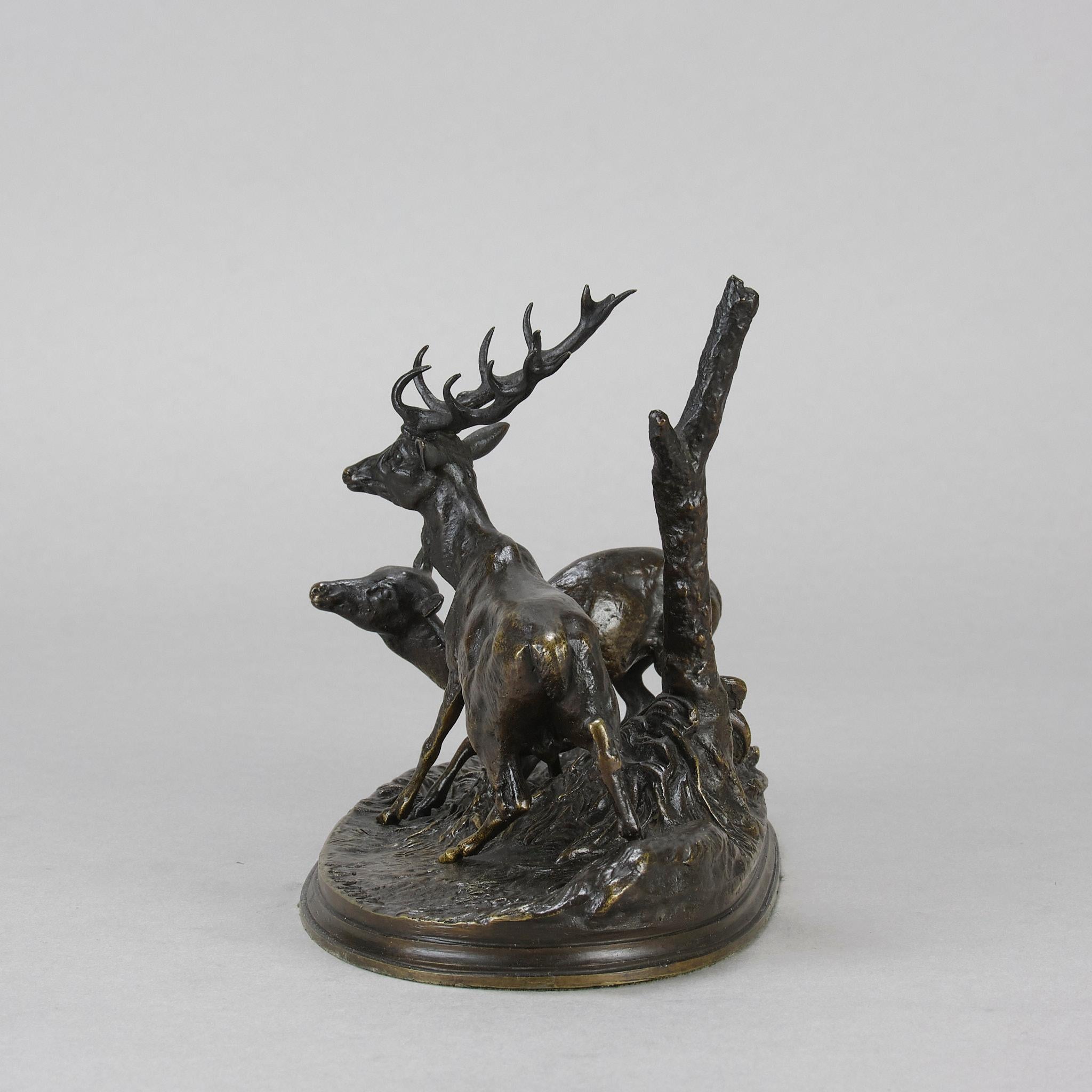 Estudio de bronce animalier de mediados del siglo XIX 