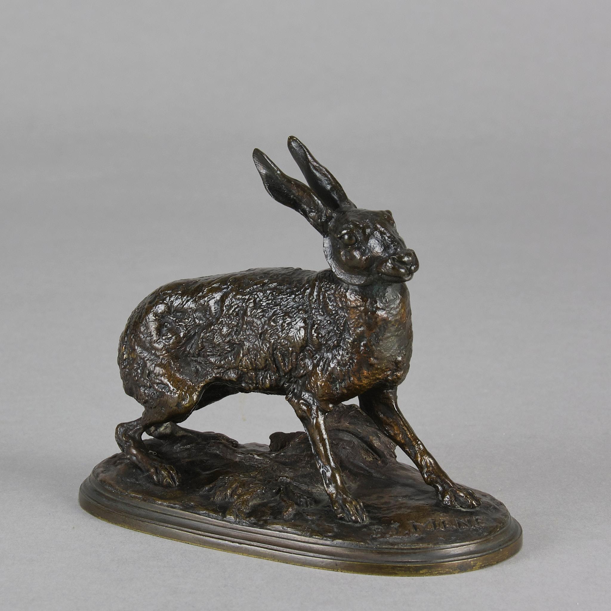 French Mid 19th Century Animalier Bronze Study 
