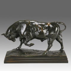 Mid 19th Century Animalier Bronze "Taureau Debout" by Antoine Louis Barye