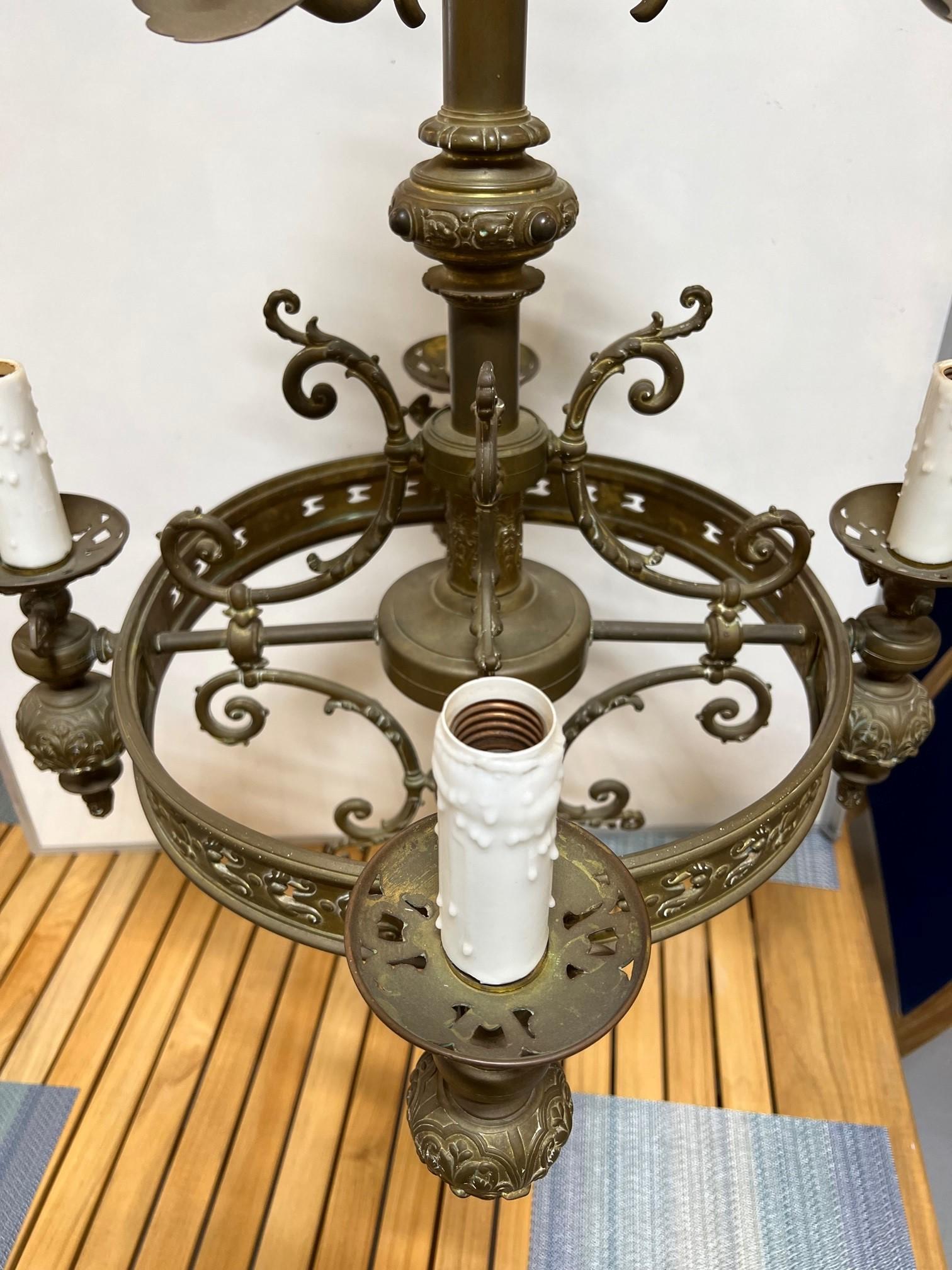 antique gas chandelier