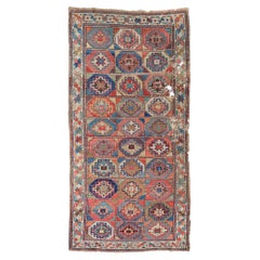 Mid-19th Century Antique Caucasian Kazak Rug with Multi-Geometric Octagonal Meda