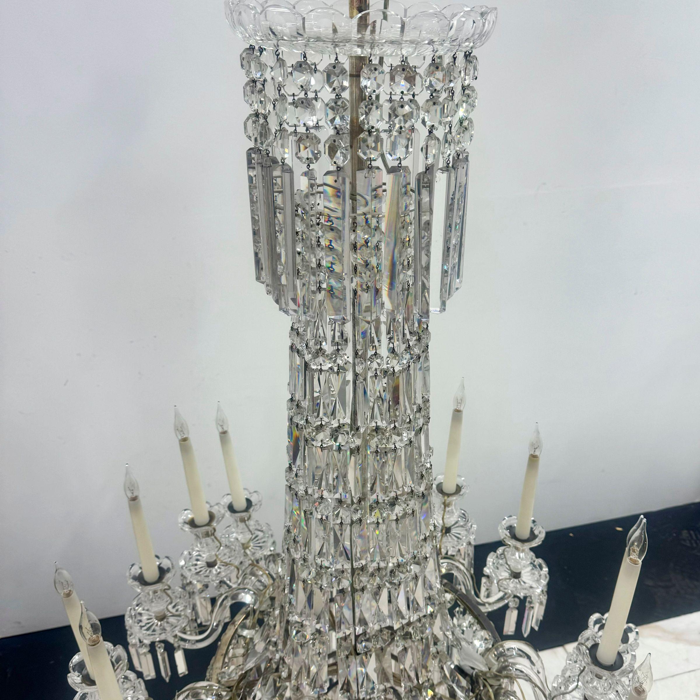 Araña de cristal antigua de mediados del siglo XIX de F&C Osler de carpa y cascada D en venta 7