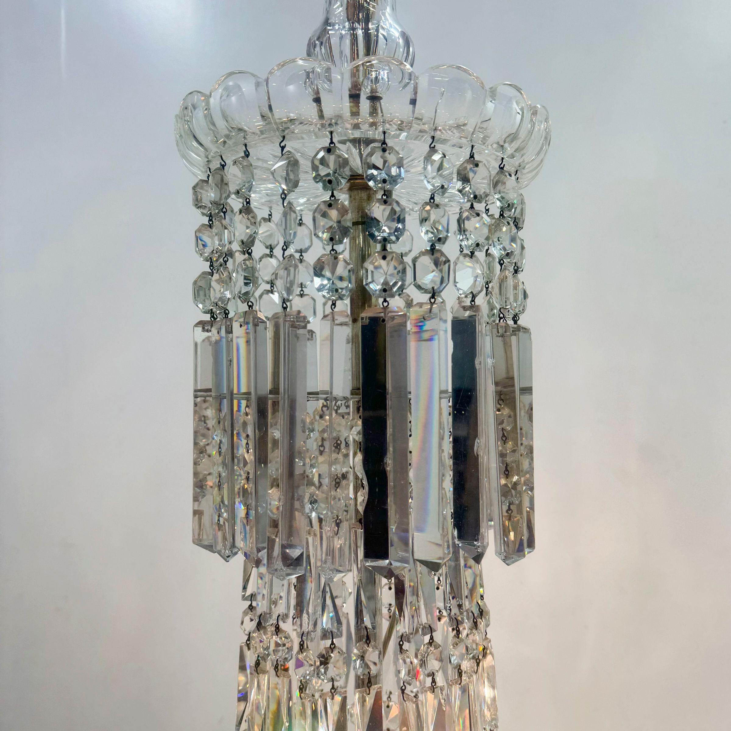 Araña de cristal antigua de mediados del siglo XIX de F&C Osler de carpa y cascada D en venta 14
