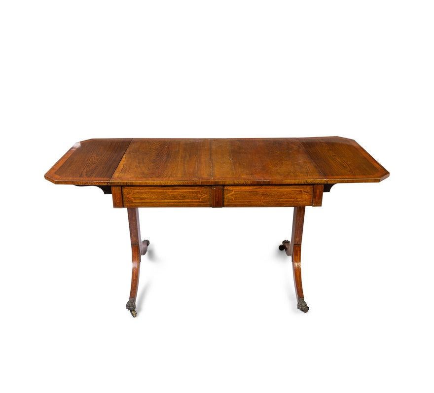 Mid 19th Century Antique English Mahogany Pembroke Writing Table In Good Condition For Sale In Sheridan, CO